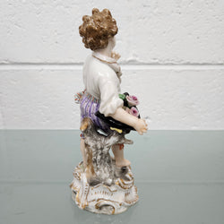 Frankenthal Hard Paste Boy Figurine | Antique & Vintage | Moonee Ponds Antiques | Australia Wide Delivery