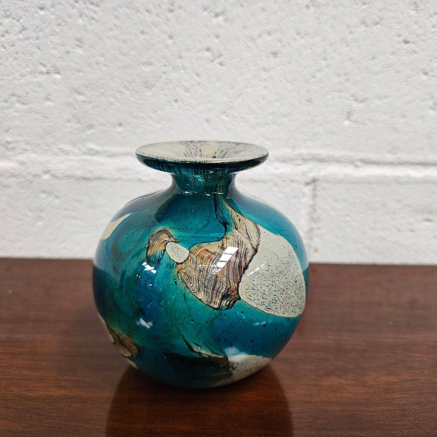 Vintage Signed Mdina Art Glass Vase