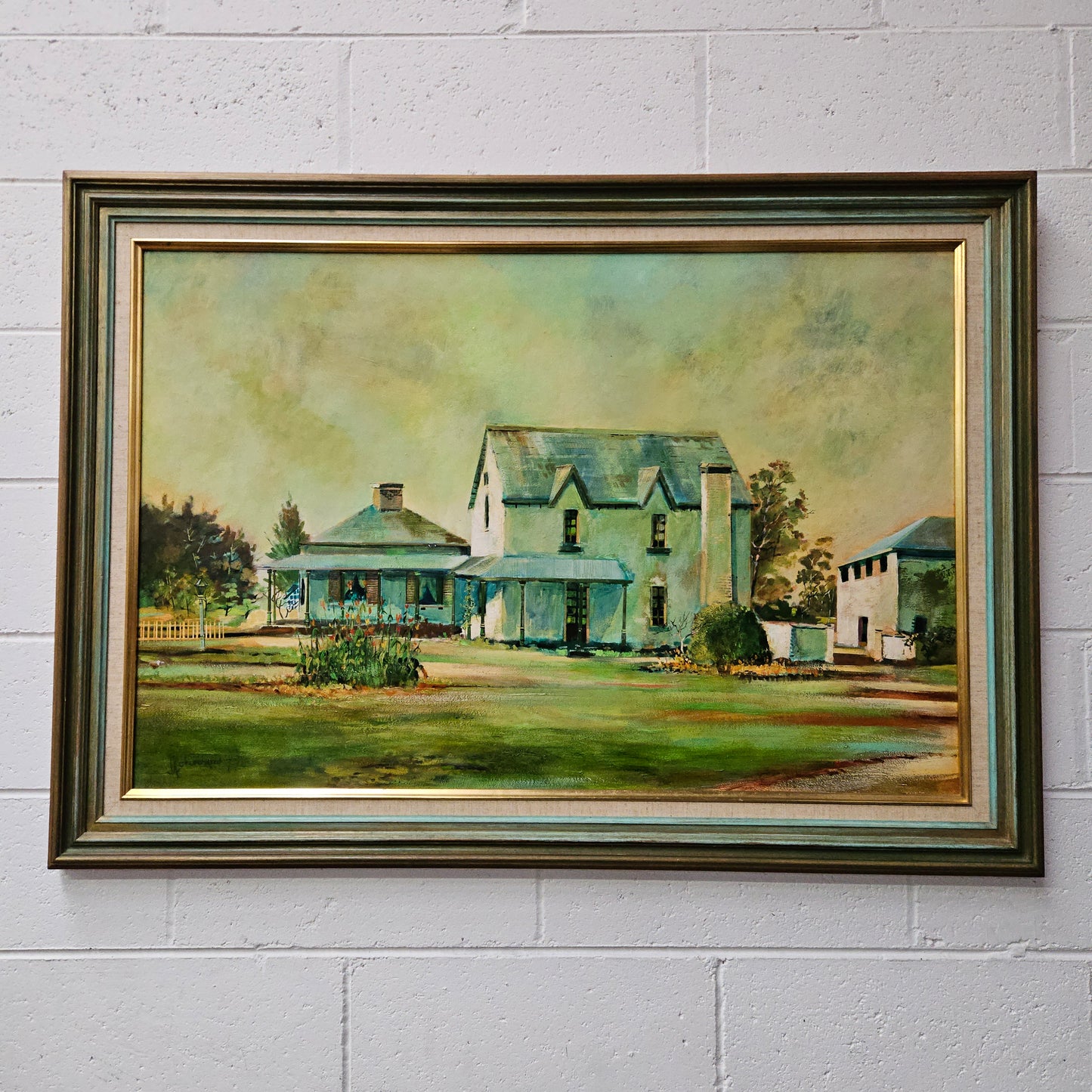 C.R Johnson Framed Oil on Board Painting