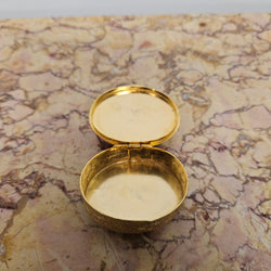Vintage Brass & Quartz Stone Trinket Box | Antique & Vintage | Moonee Ponds Antiques | Australia Wide Delivery