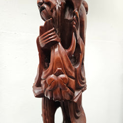 Hand Carved Rosewood Lamp Base | Antique & Vintage | Moonee Ponds Antiques | Australia Wide Delivery