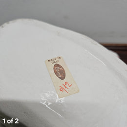 Vintage Italian Hand painted Majolica Fish Covered Dish