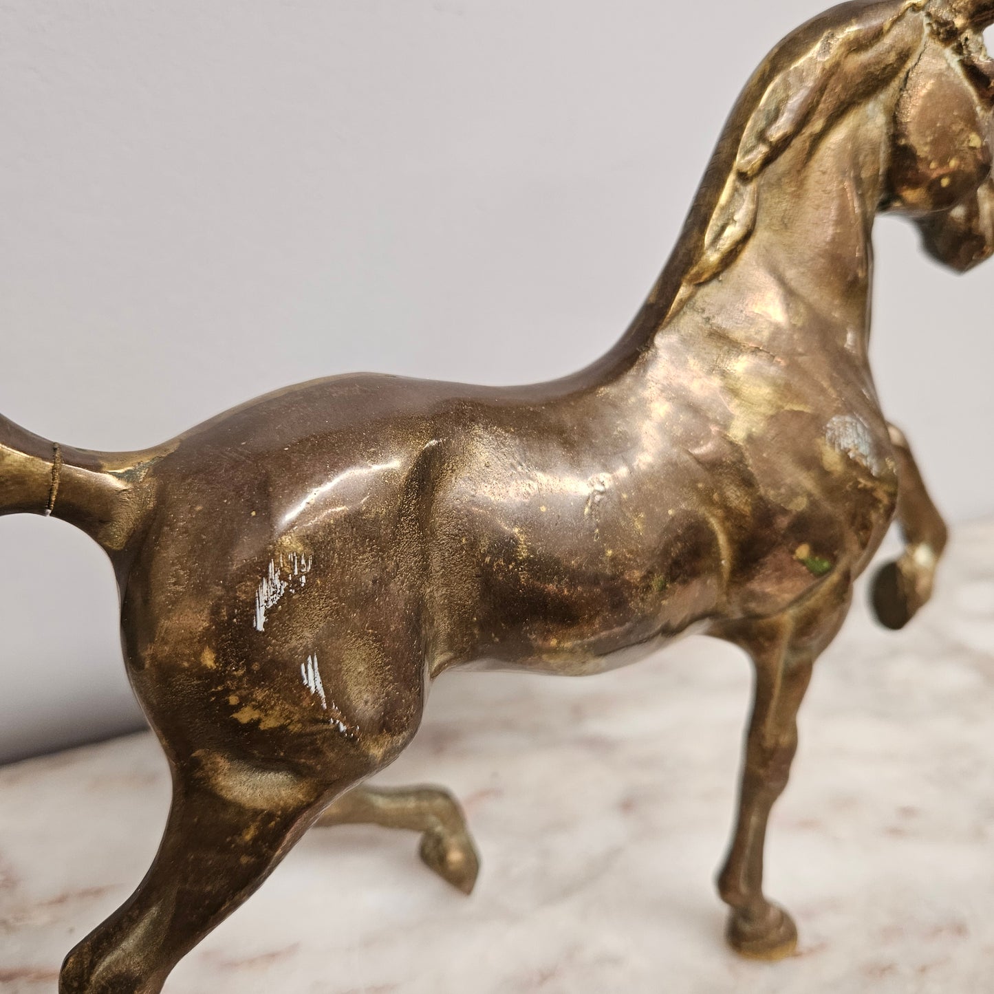 Vintage Bronze Prancing Horse