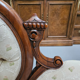Victorian Walnut Double Ended Chaise Lounge