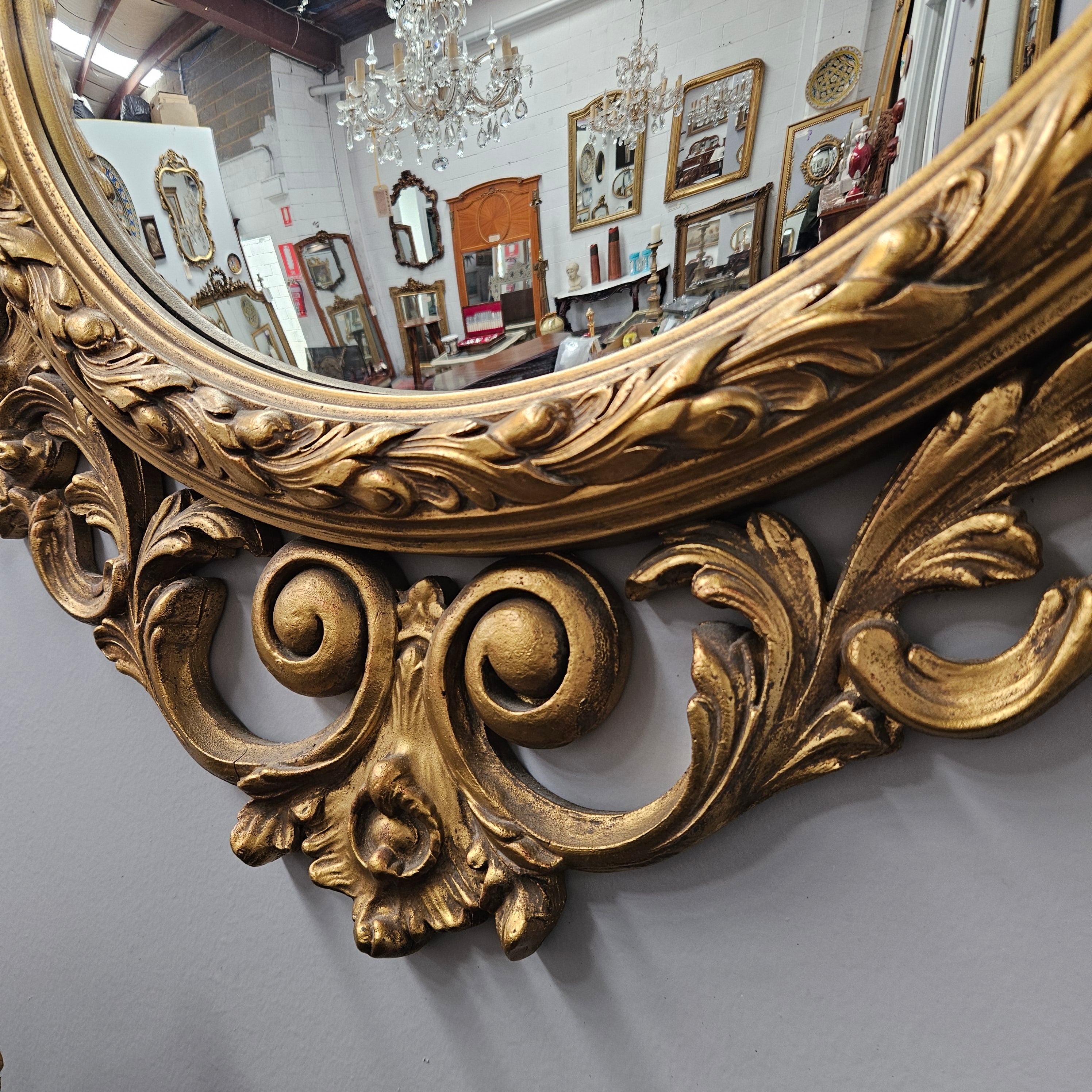 French Gilded Convex Mirror | Antique & Vintage | Moonee Ponds Antiques | Australia Wide Delivery