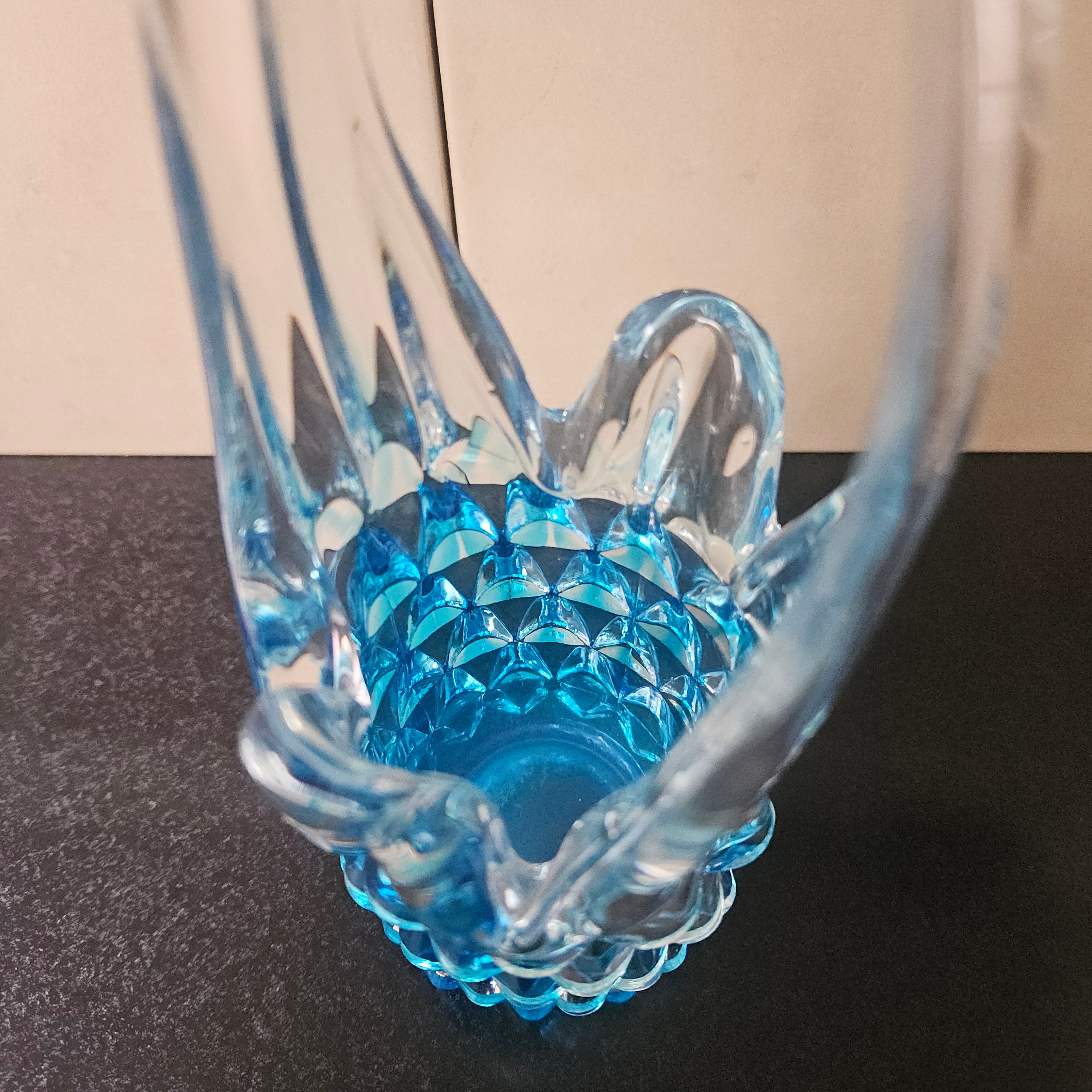 Interesting Vintage Art Glass Basket Vase | Antique & Vintage | Moonee Ponds Antiques | Australia Wide Delivery