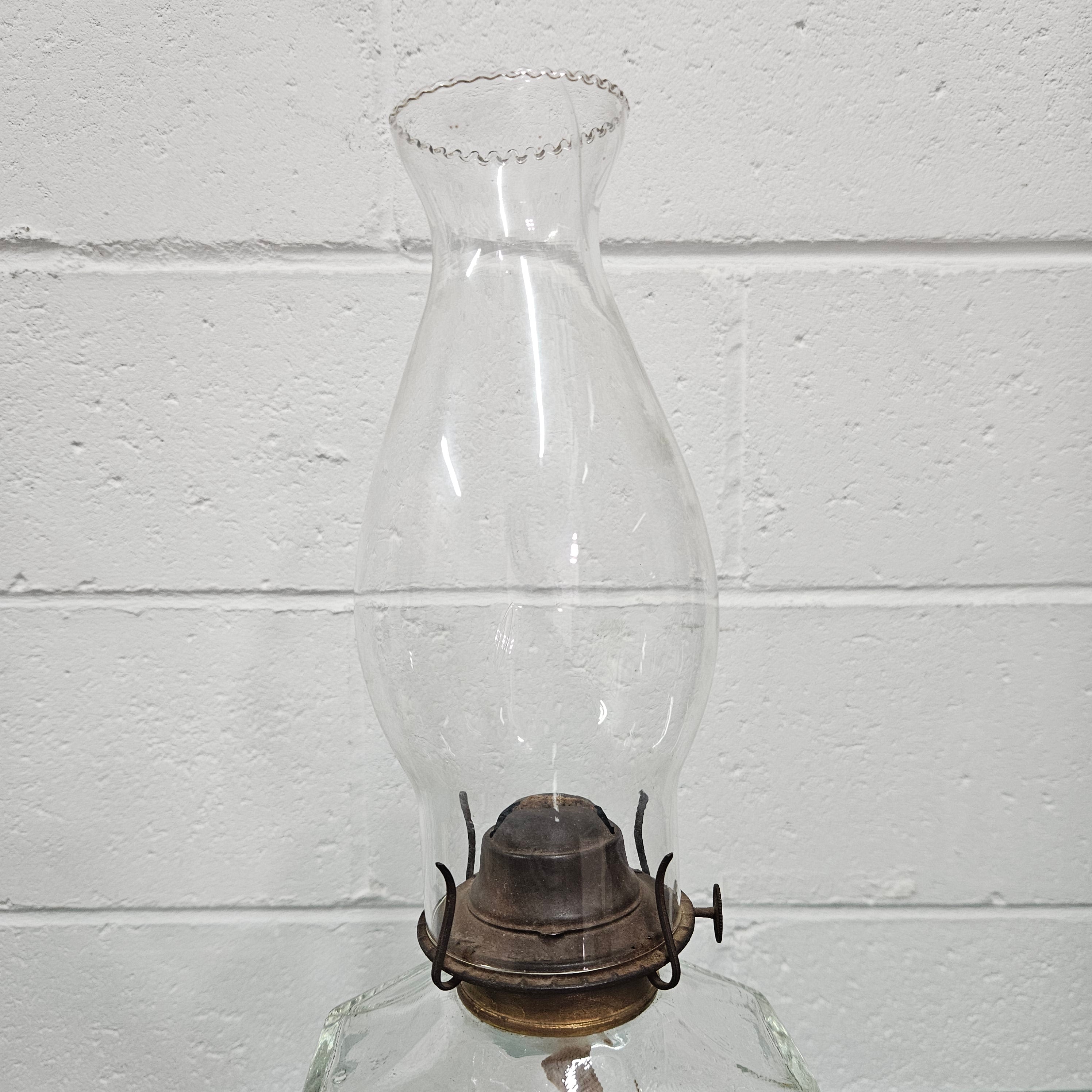 Antique Clear Glass Kero Lamp | Antique & Vintage | Moonee Ponds Antiques | Australia Wide Delivery