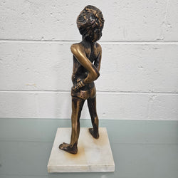 Mid Century Modern Bronze Of Young Boy | Antique & Vintage | Moonee Ponds Antiques | Australia Wide Delivery