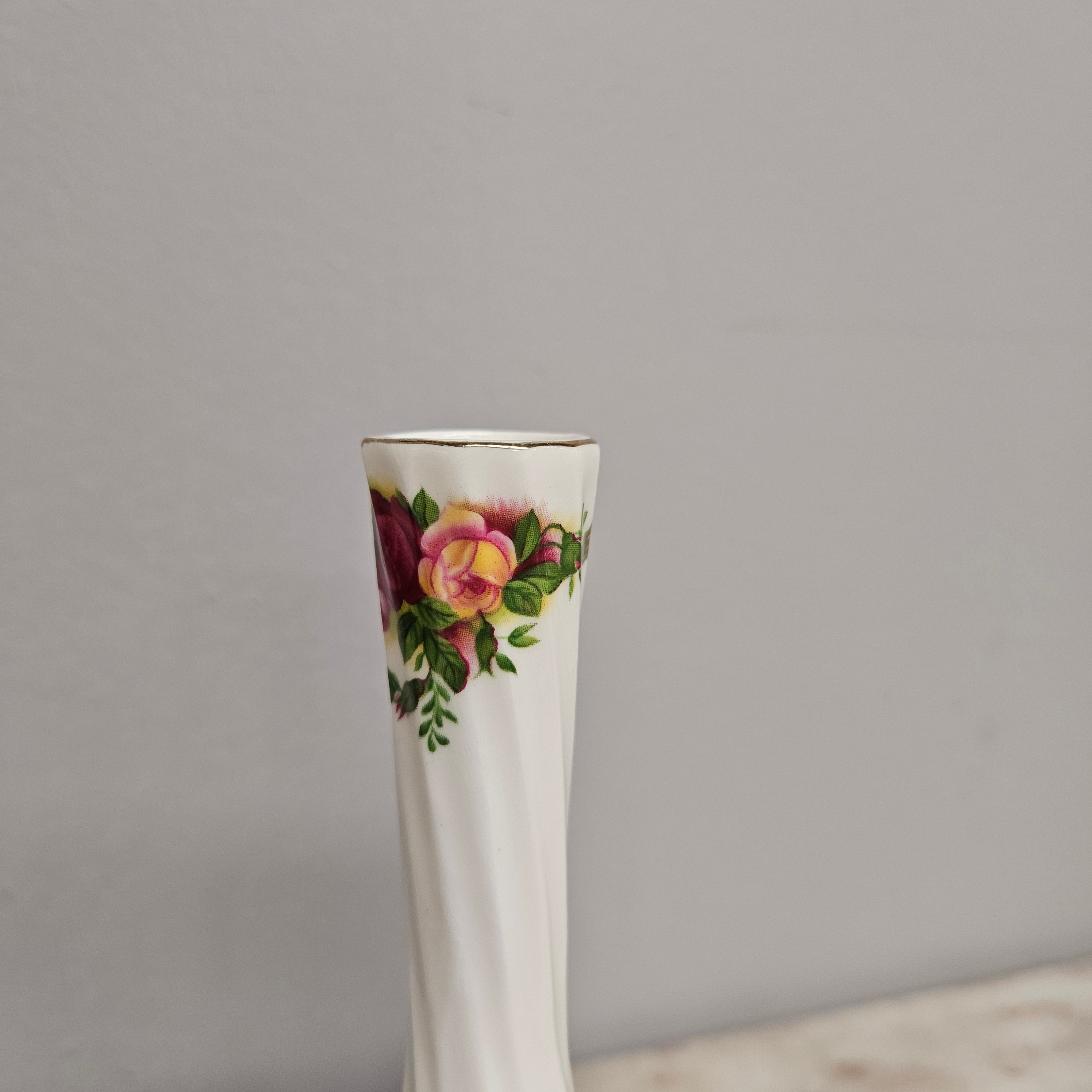 Vintage Roses Narrow Neck Vase | Antique & Vintage | Moonee Ponds Antiques | Australia Wide