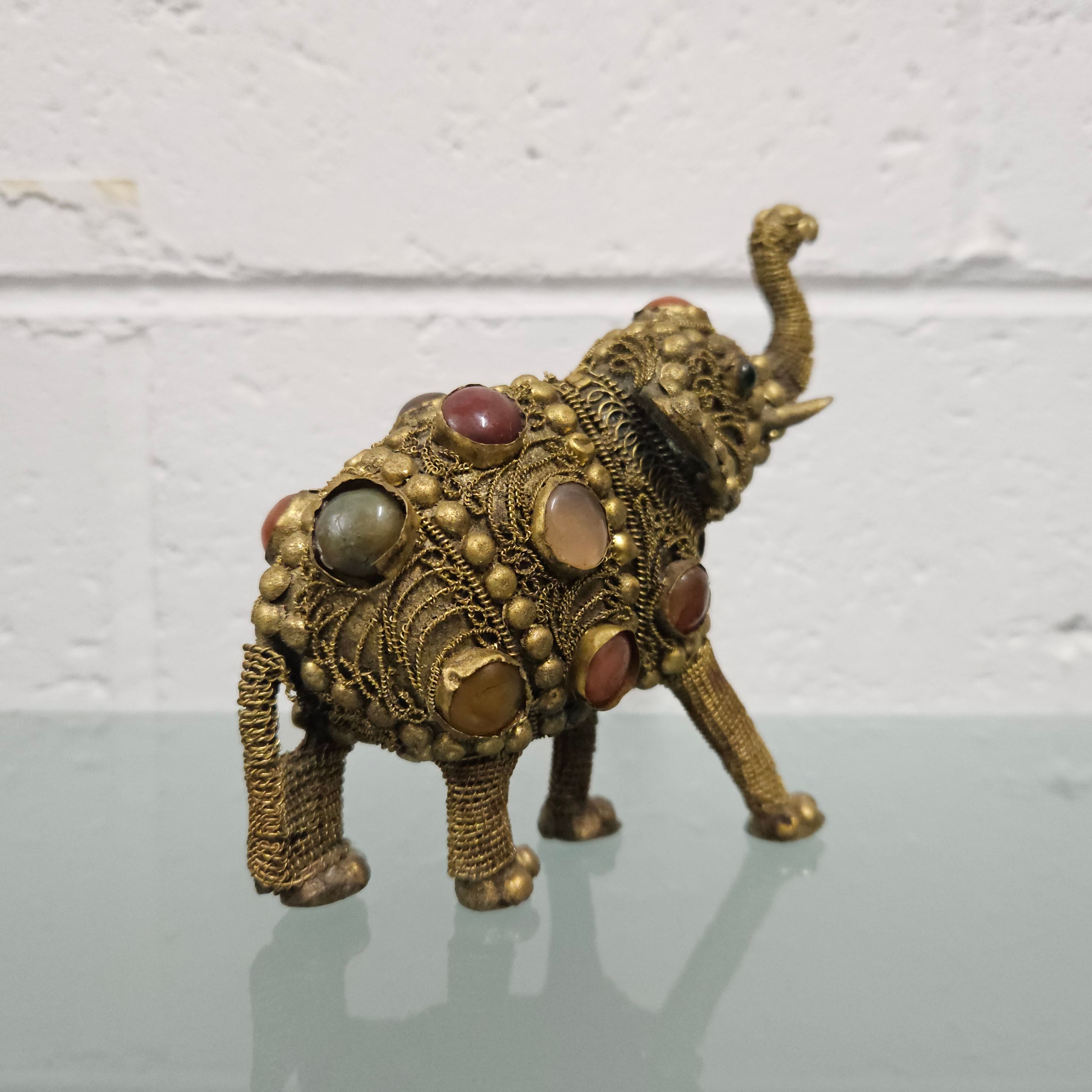 Bronze, Agate, Brass Ceremonial Elephant | Antique & Vintage | Moonee Ponds Antiques | Australia Wide
