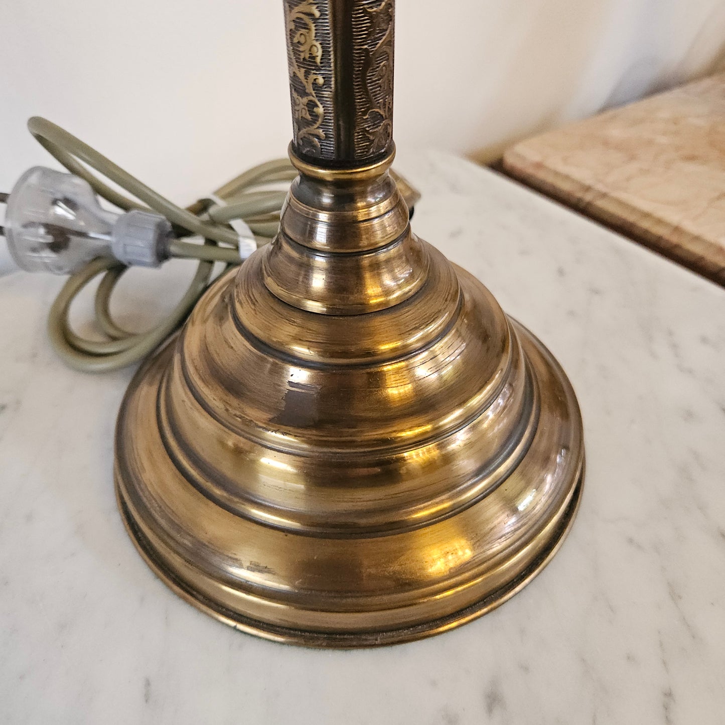 Vintage Brass Lamp & Shade