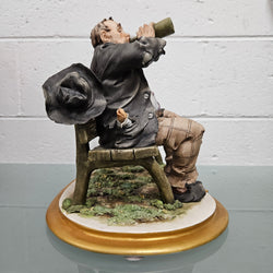 Vintage Capodimonte Tramp Sitting on Park Bench | Antique & Vintage | Moonee Ponds Antiques | Australia Wide Delivery