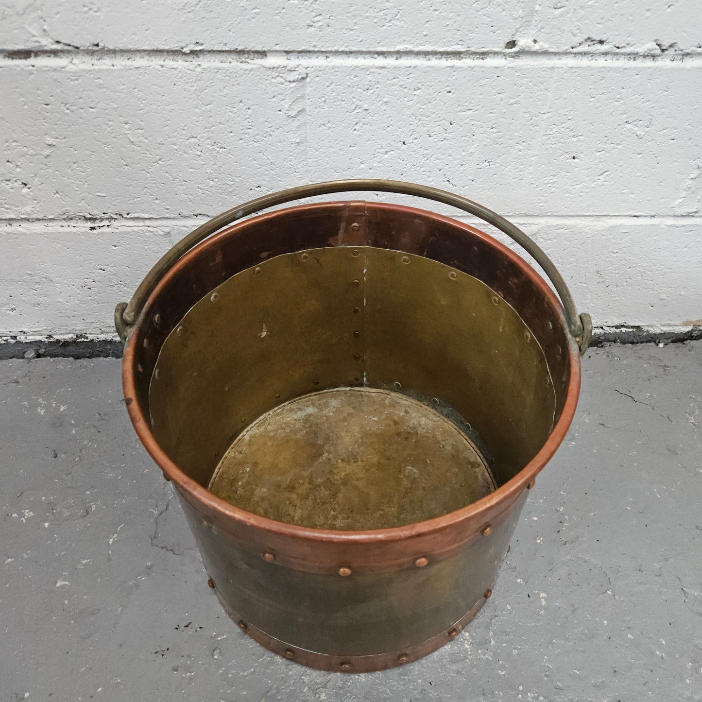 Antique Copper & Brass Bucket