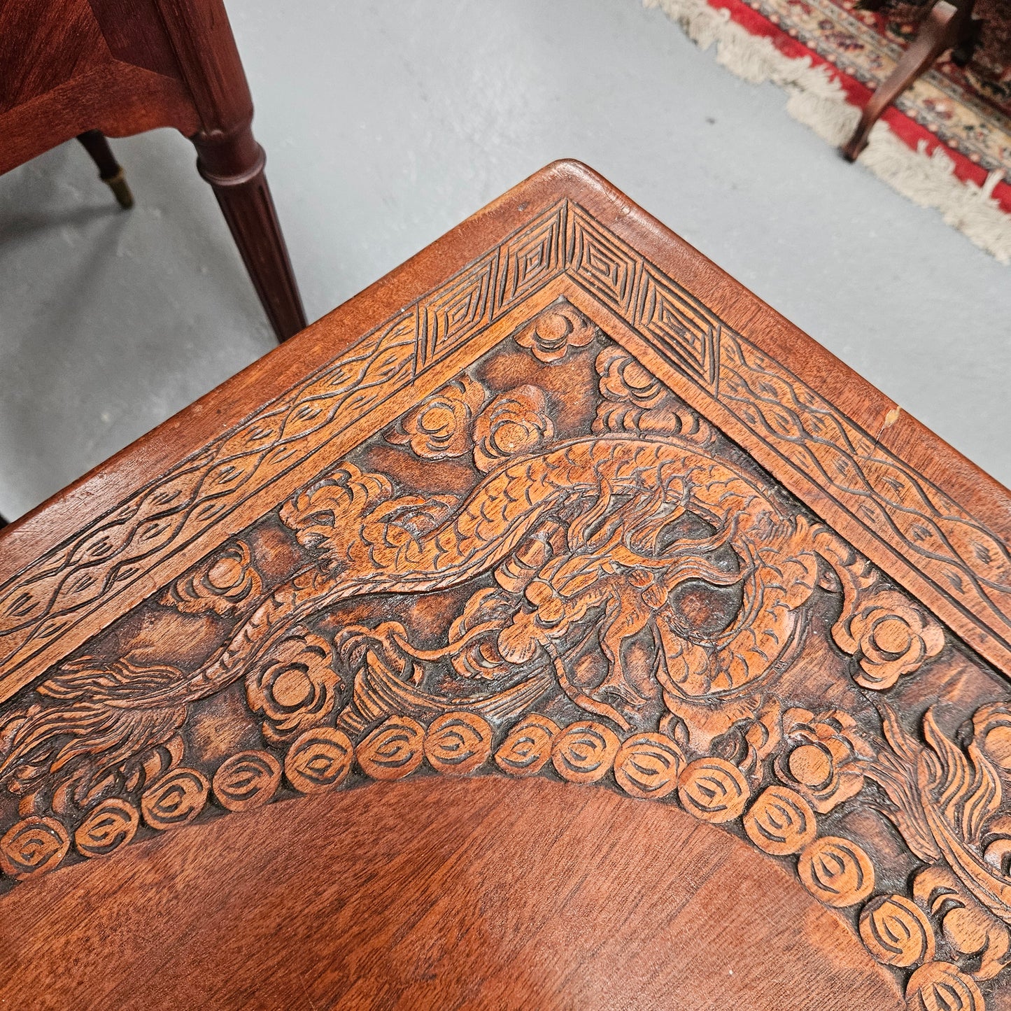 Oriental Carved Camphor Wood Chest