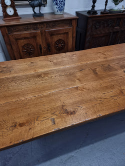 Vintage Reclaimed French Oak Three Plank Farmhouse Table | Antique & Vintage | Moonee Ponds Antiques | Australia Wide Delivery