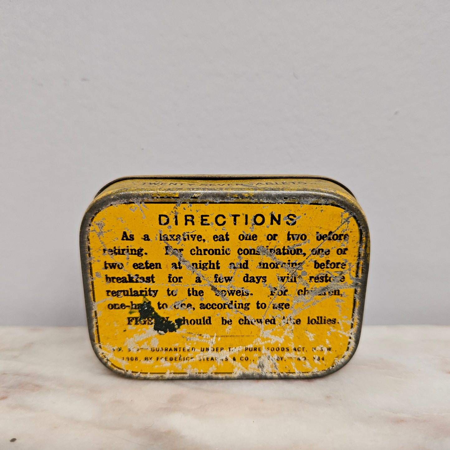 Vintage Australian Made "Figsen" Lolly Laxative Tin
