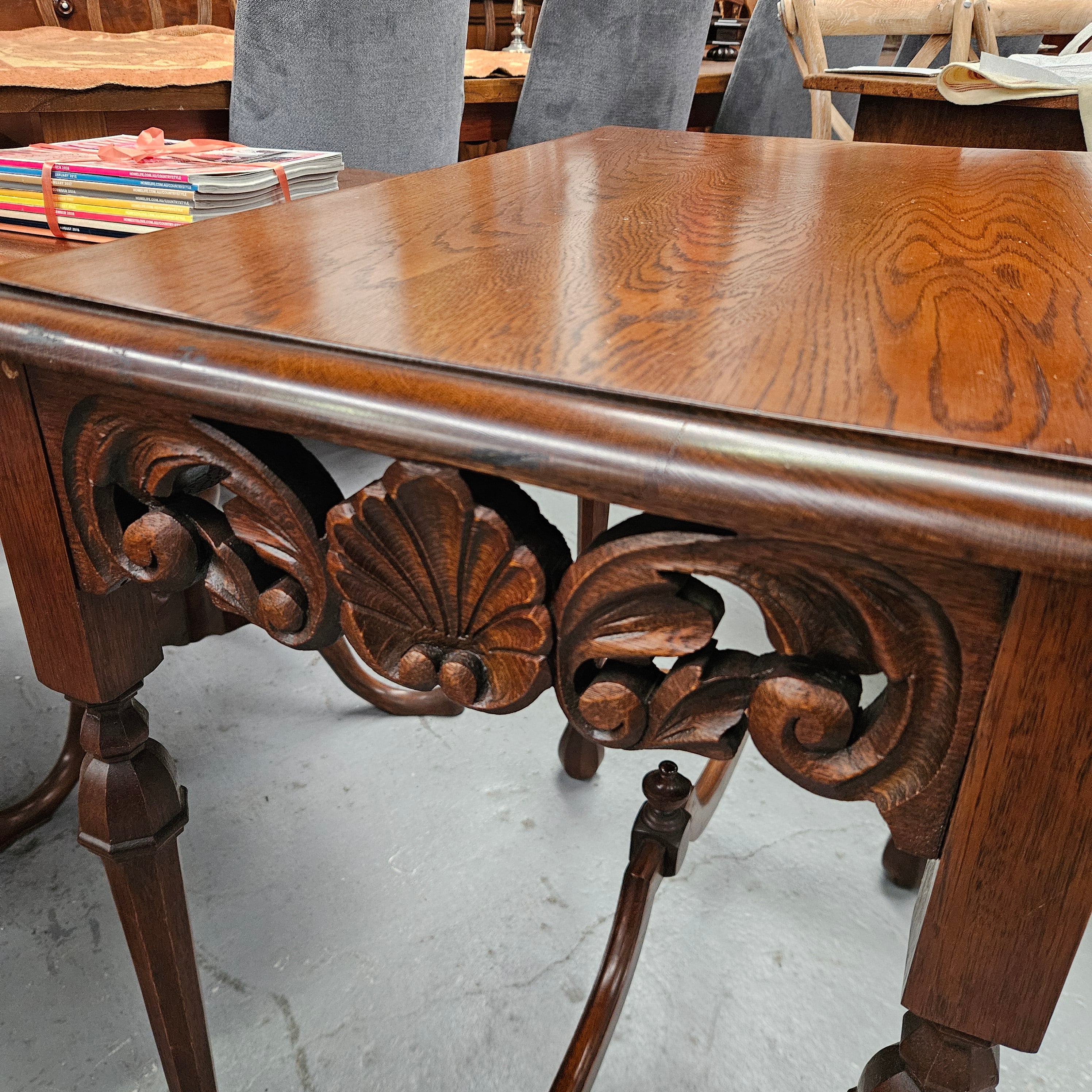 Occasional Tudor Style Carved Table