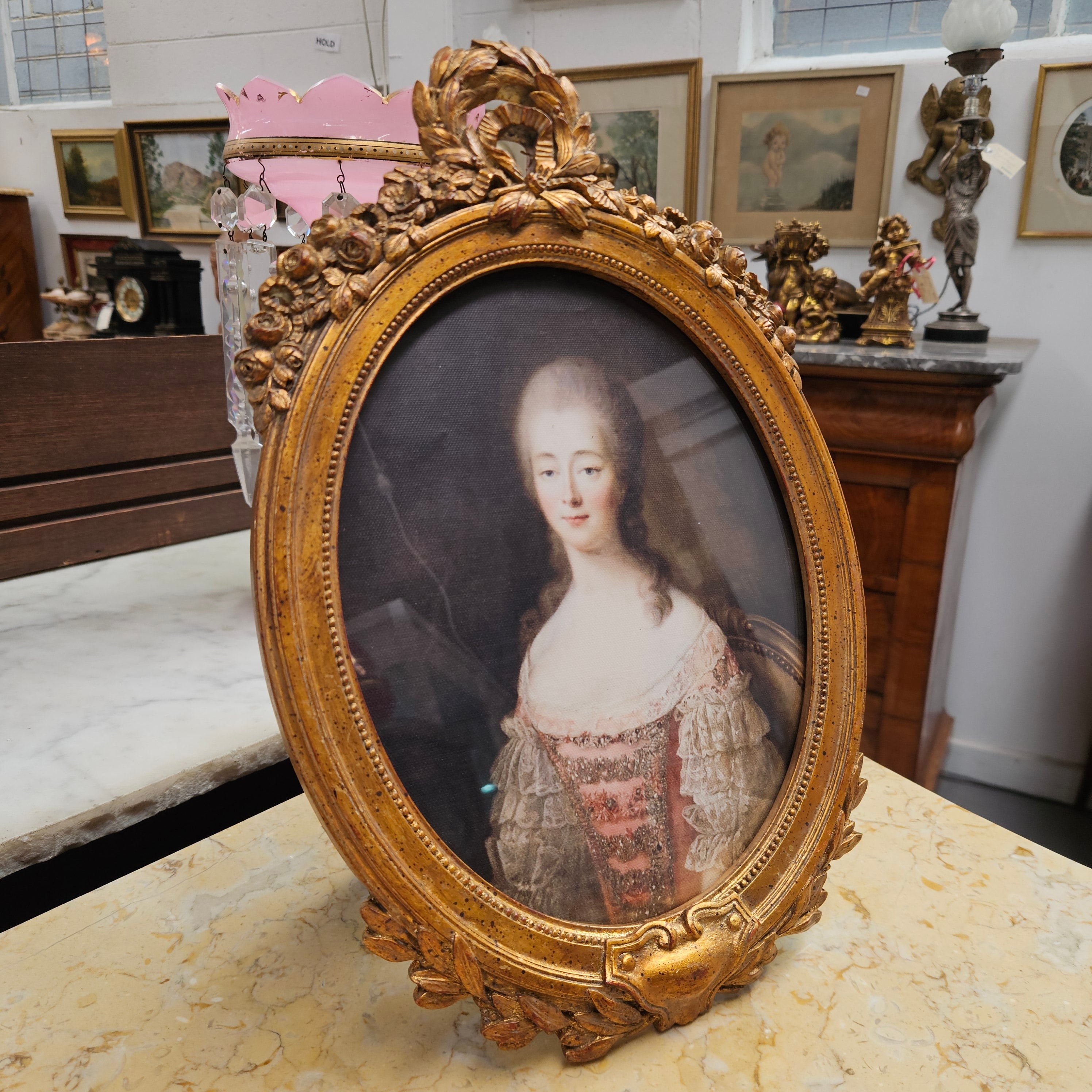 Oval Decorative Framed Period Print | Antique & Vintage | Moonee Ponds Antiques | Australia Wide