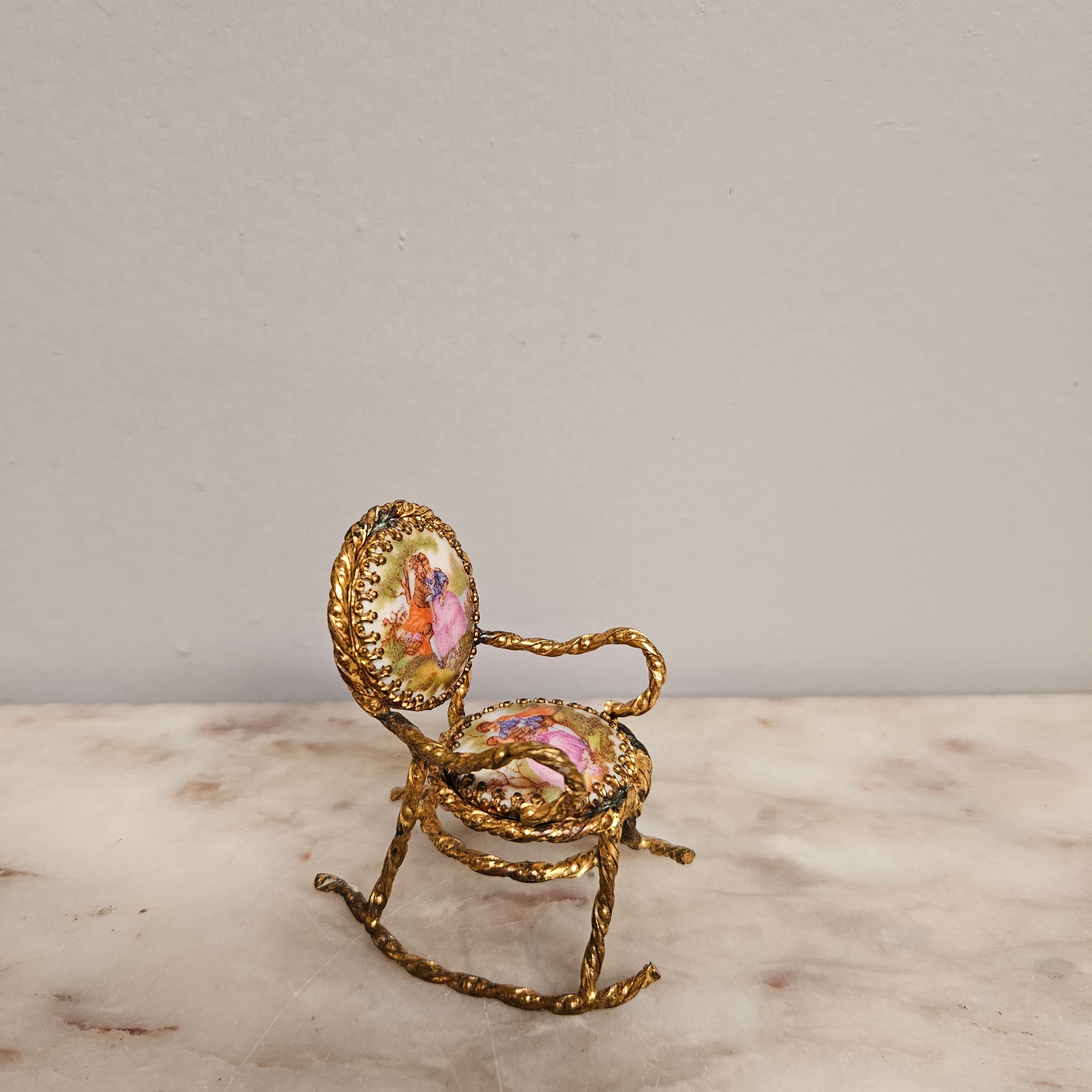 Vintage Limoges Miniature Chair | Antique & Vintage | Moonee Ponds Antiques | Australia Wide Delivery