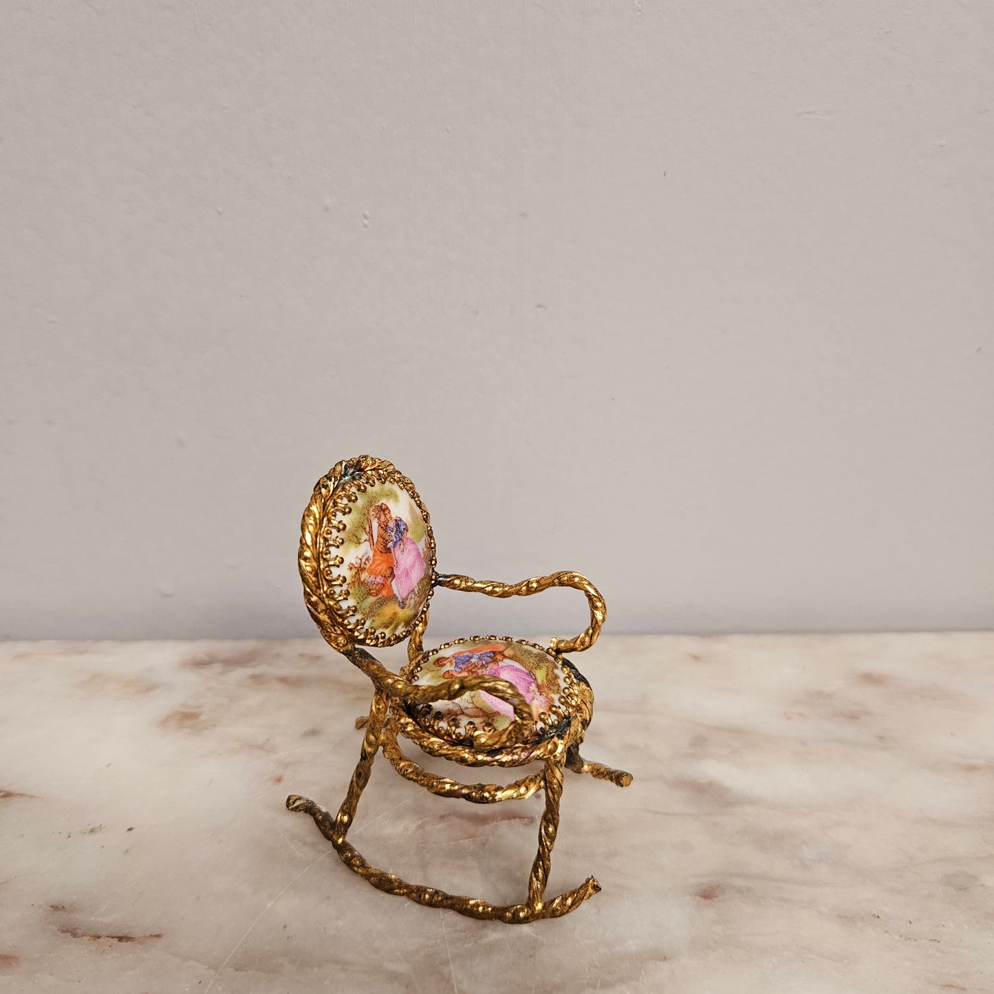 Vintage Limoges Miniature Chair