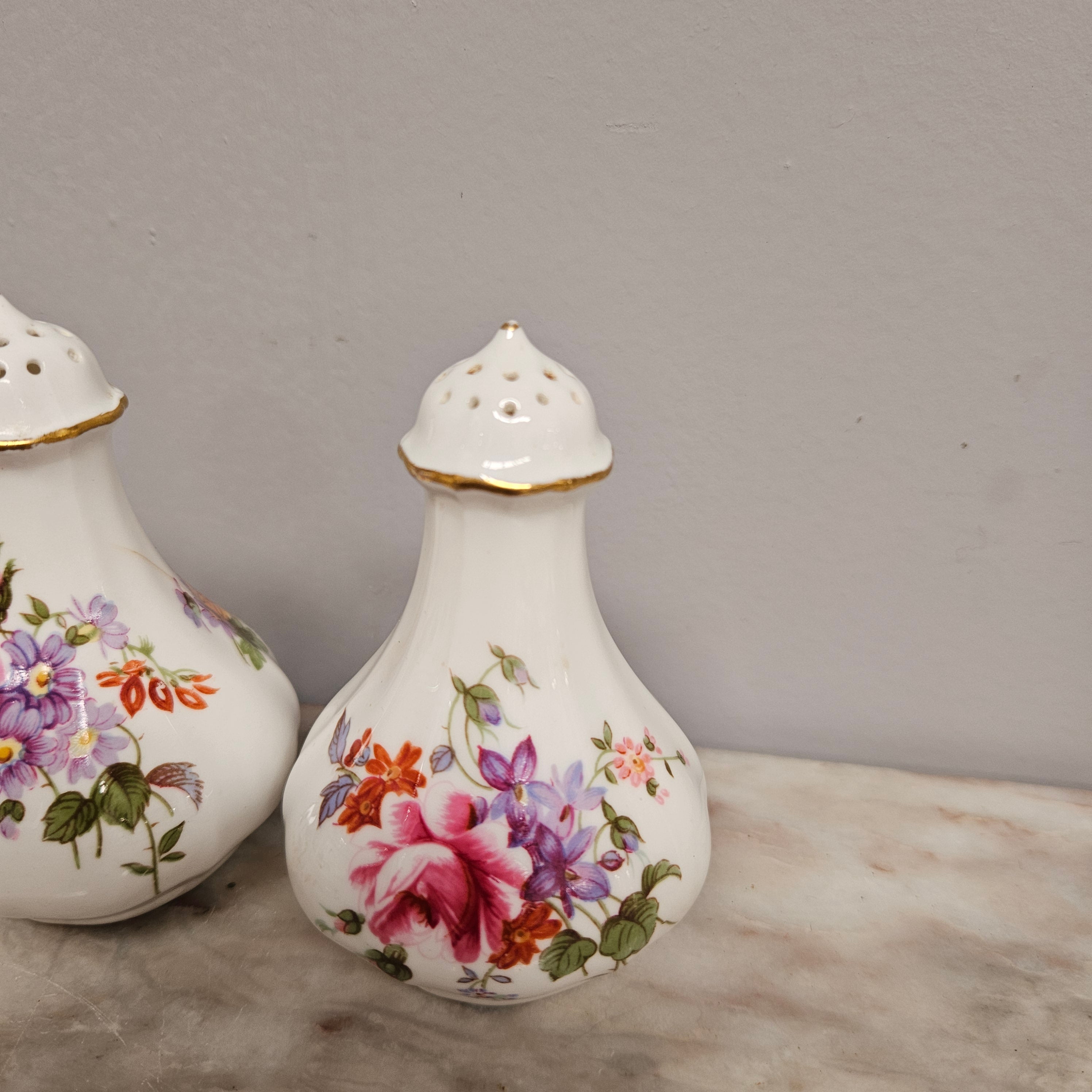 Vintage Royal Crown Derby Salt & Pepper Shakers | Antique & Vintage | Moonee Ponds Antiques | Australia Wide Delivery