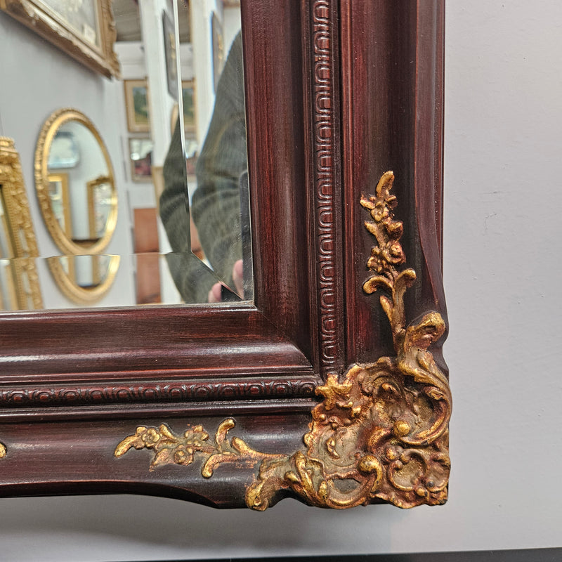 Vintage Bevelled Edge Gilded Wooden Mirror