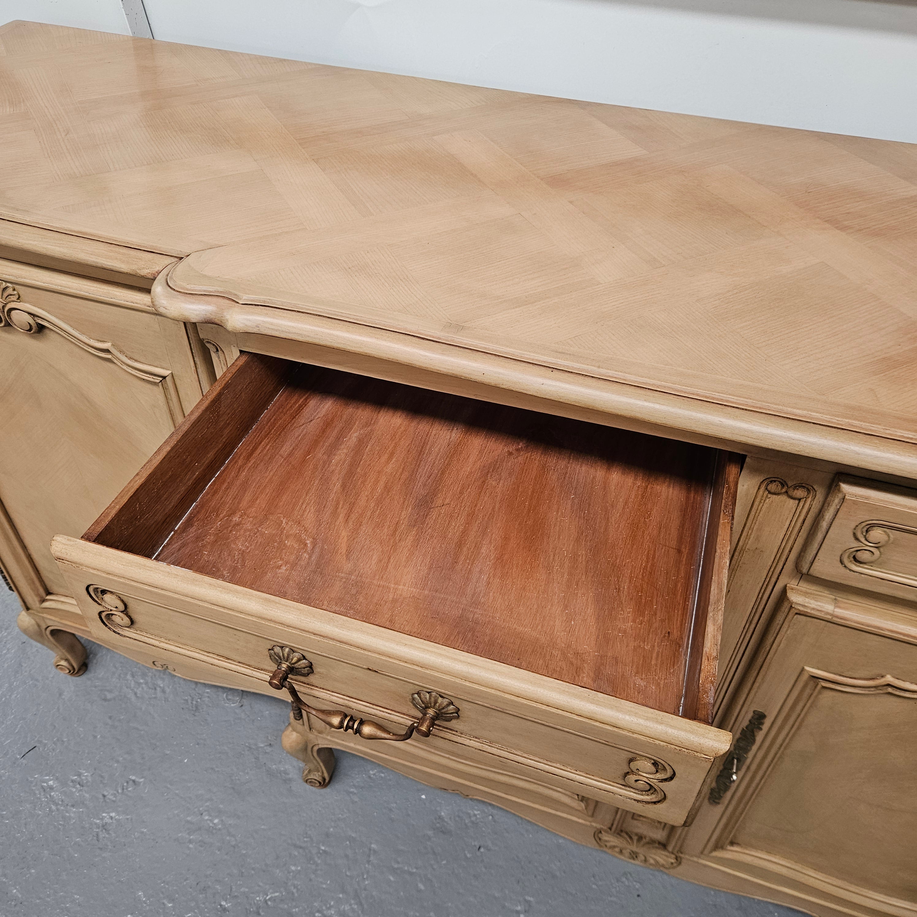 French Parquetry Large Sideboard | Antique & Vintage | Moonee Ponds Antiques | Australia Wide Delivery