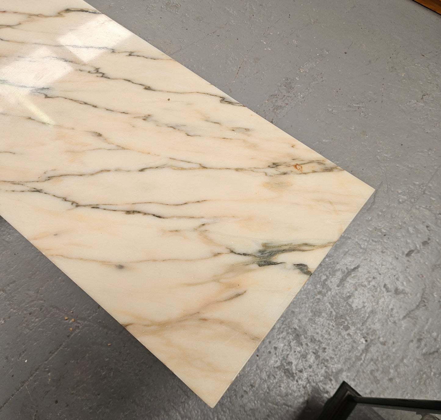 Louis XVI Style Gilt Console Table With Marble Top