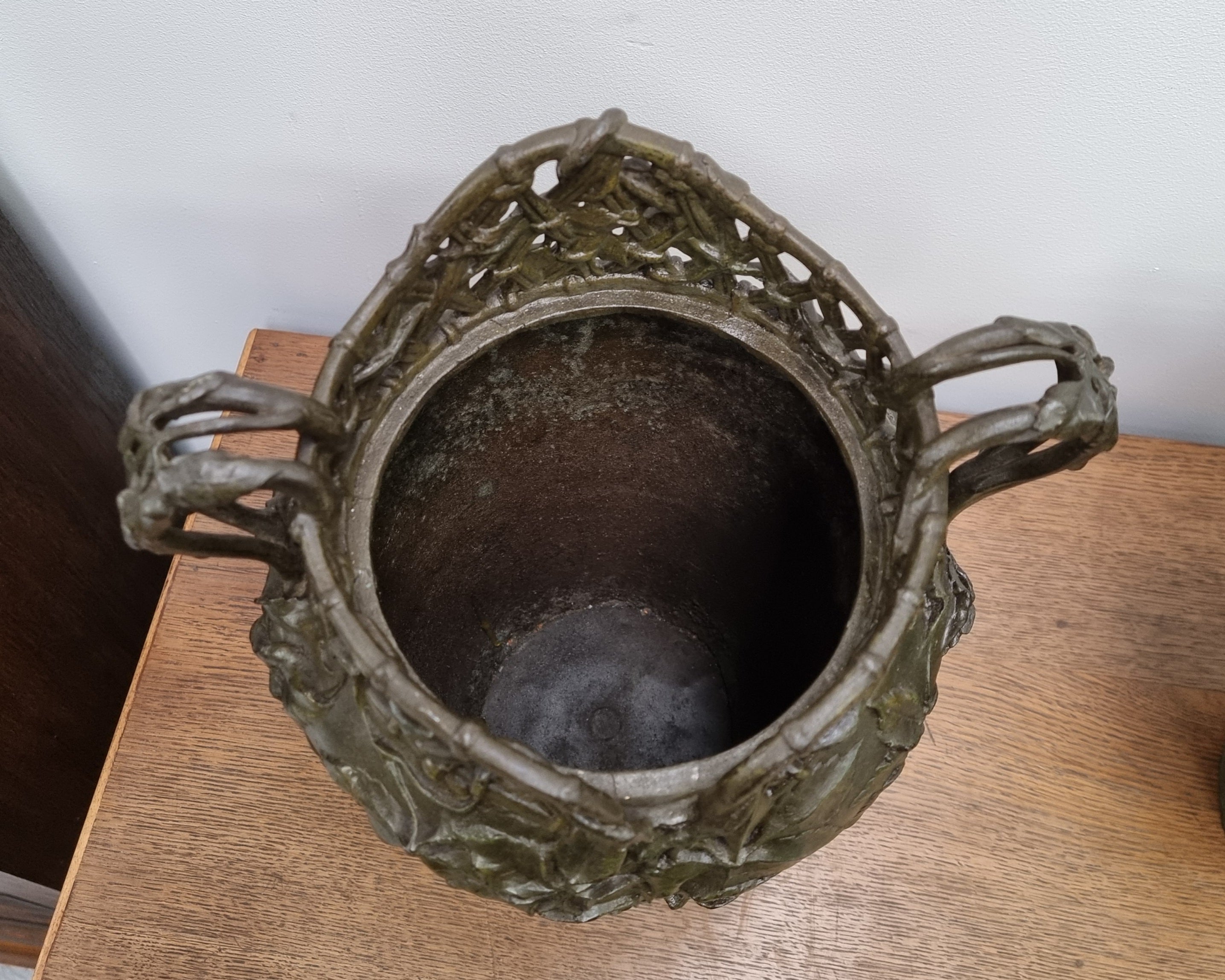 Stunning Pair Of Bronze Art Nouveau Vases by French Sculptor H. Bureau C:1890 | Antique & Vintage | Moonee Ponds Antiques | Australia Wide Delivery