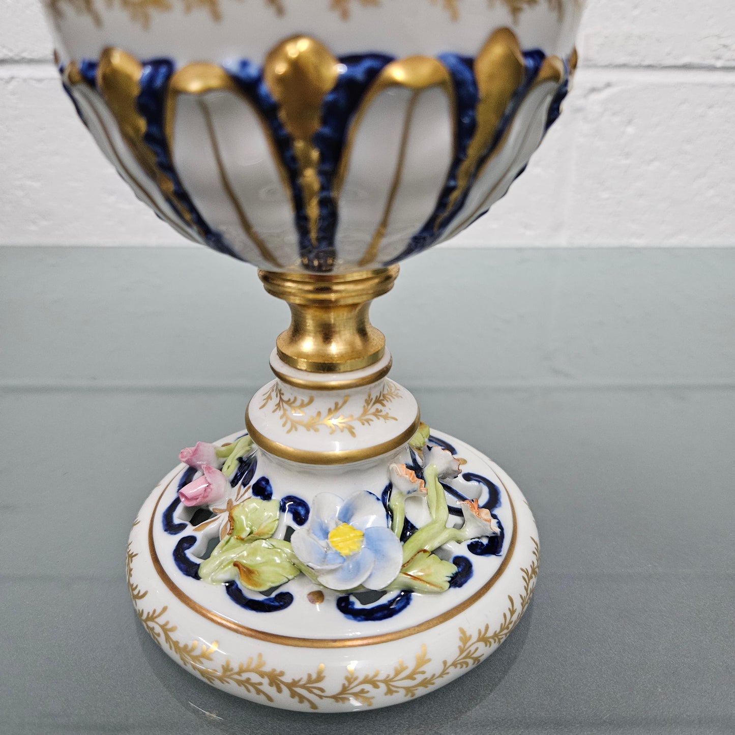 Stunning Vintage Sevres Style Lidded Potpourri on Pedestal