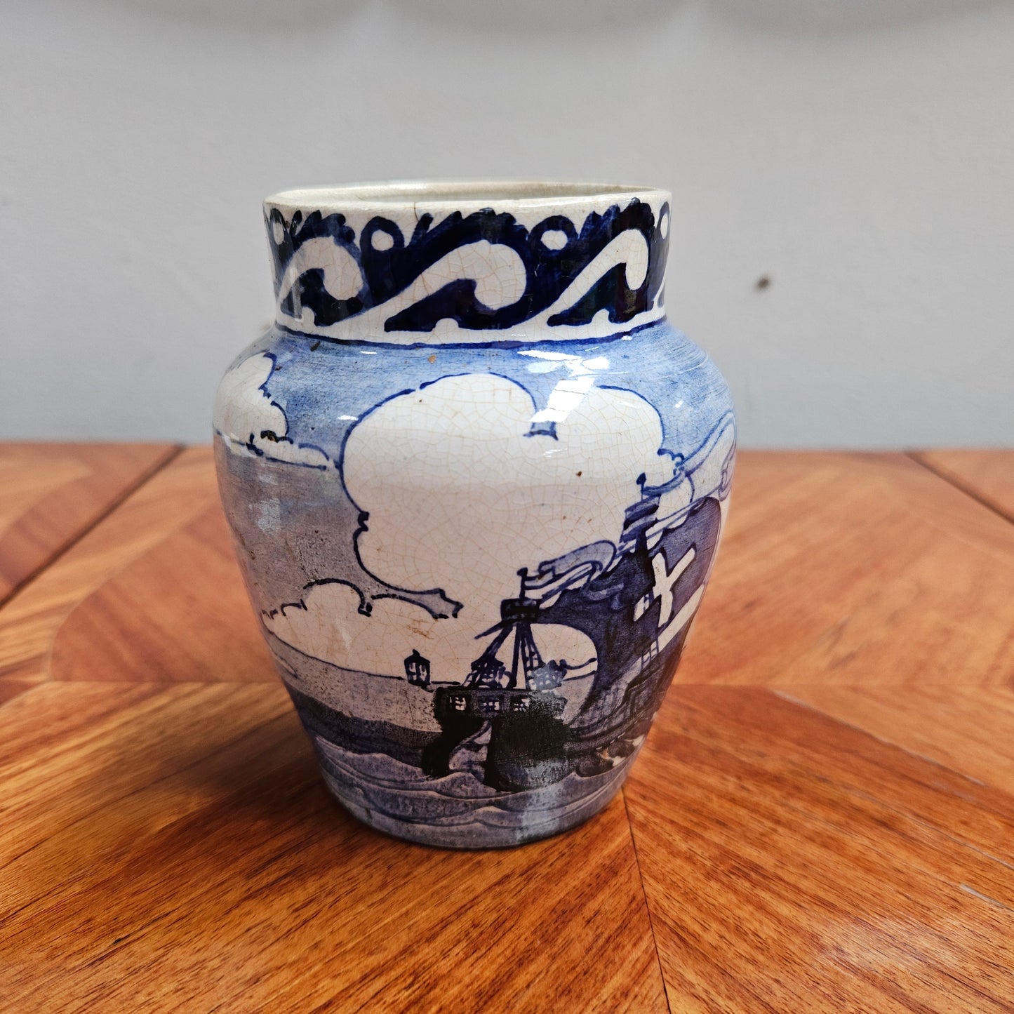 Rare Australian Pottery "Martin Moroney Brisbane" Hand Painted Vase