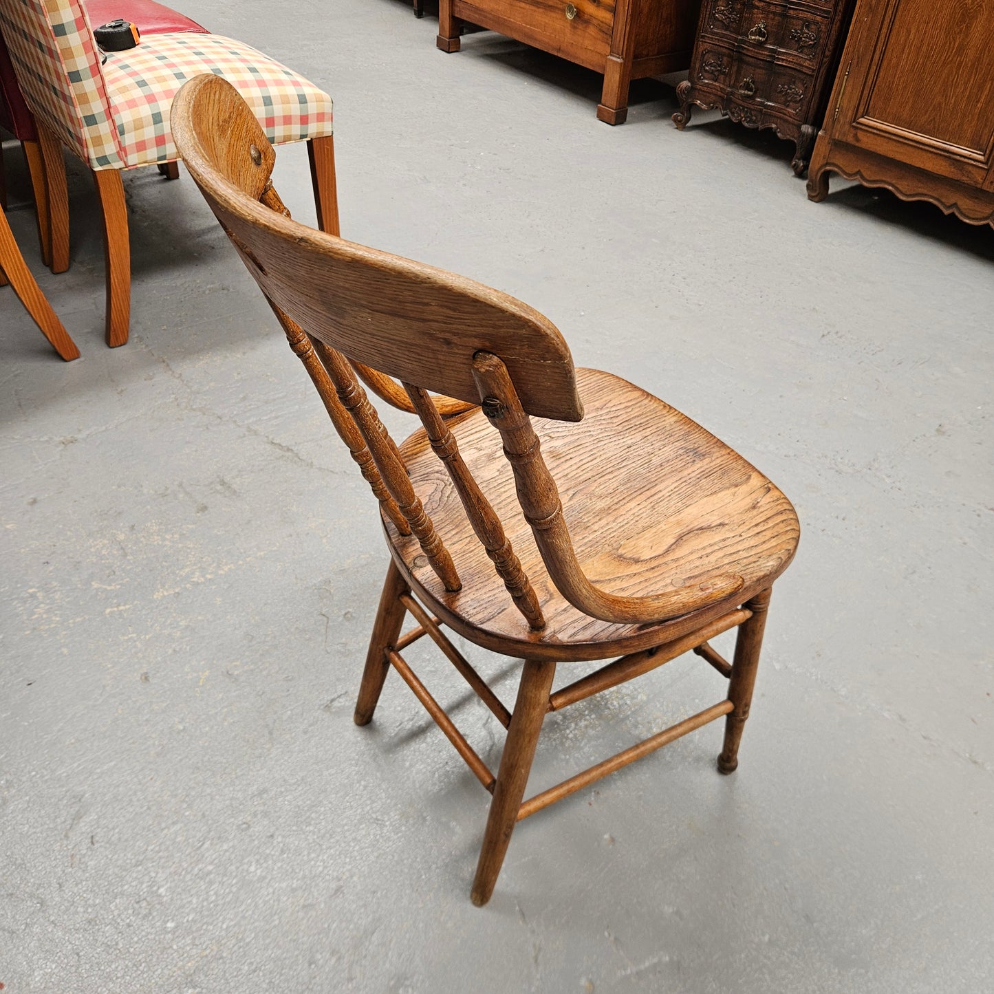 Vintage Oak Spindle Back Chair