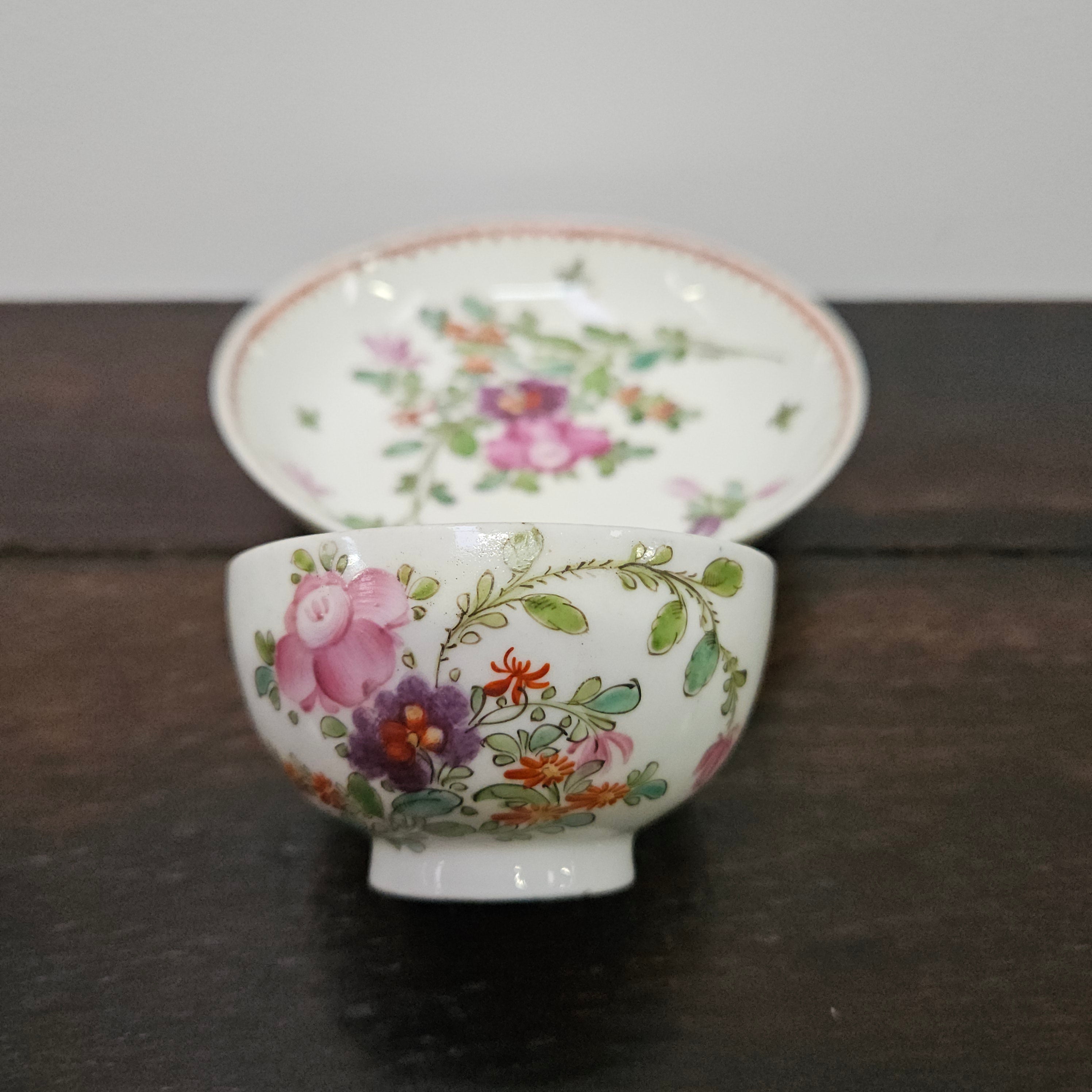 Lowescroft 18th Century Tea Bowl & Saucer | Antique & Vintage | Moonee Ponds Antiques | Australia Wide Delivery