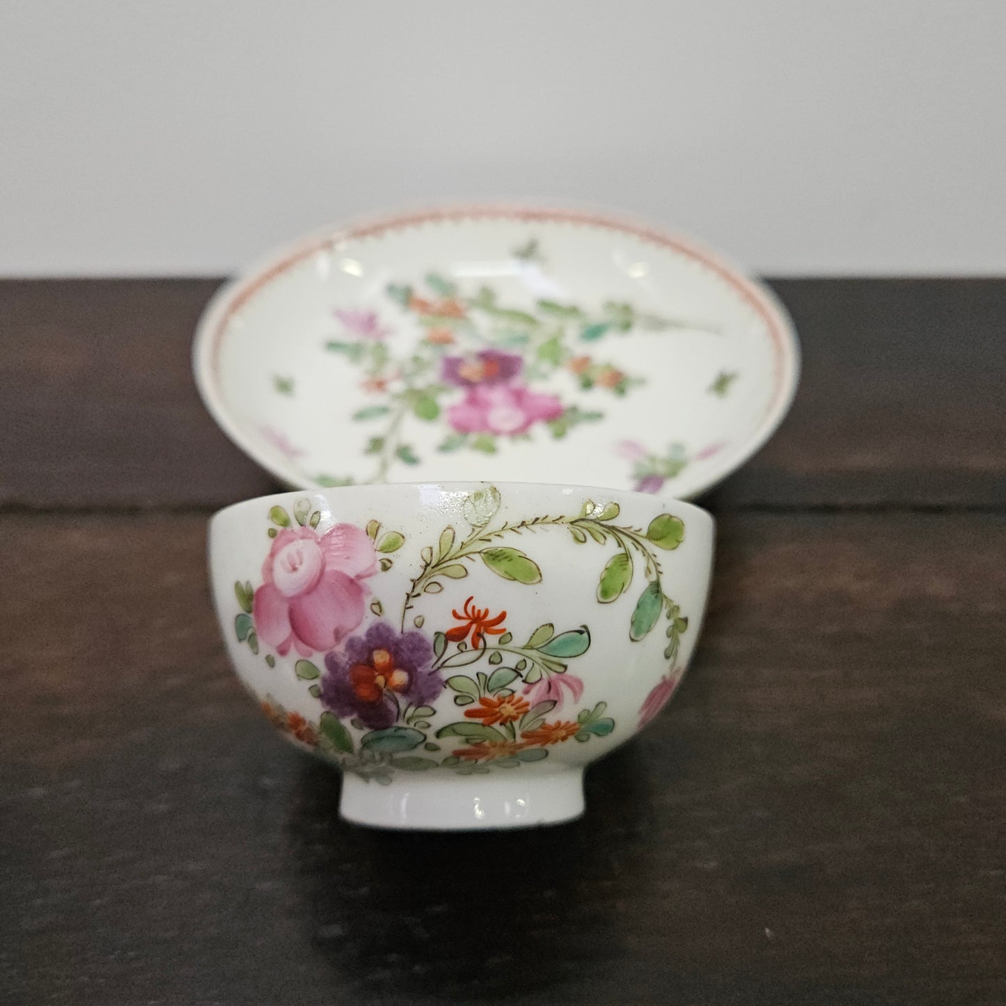 Lowescroft 18th Century Tea Bowl & Saucer