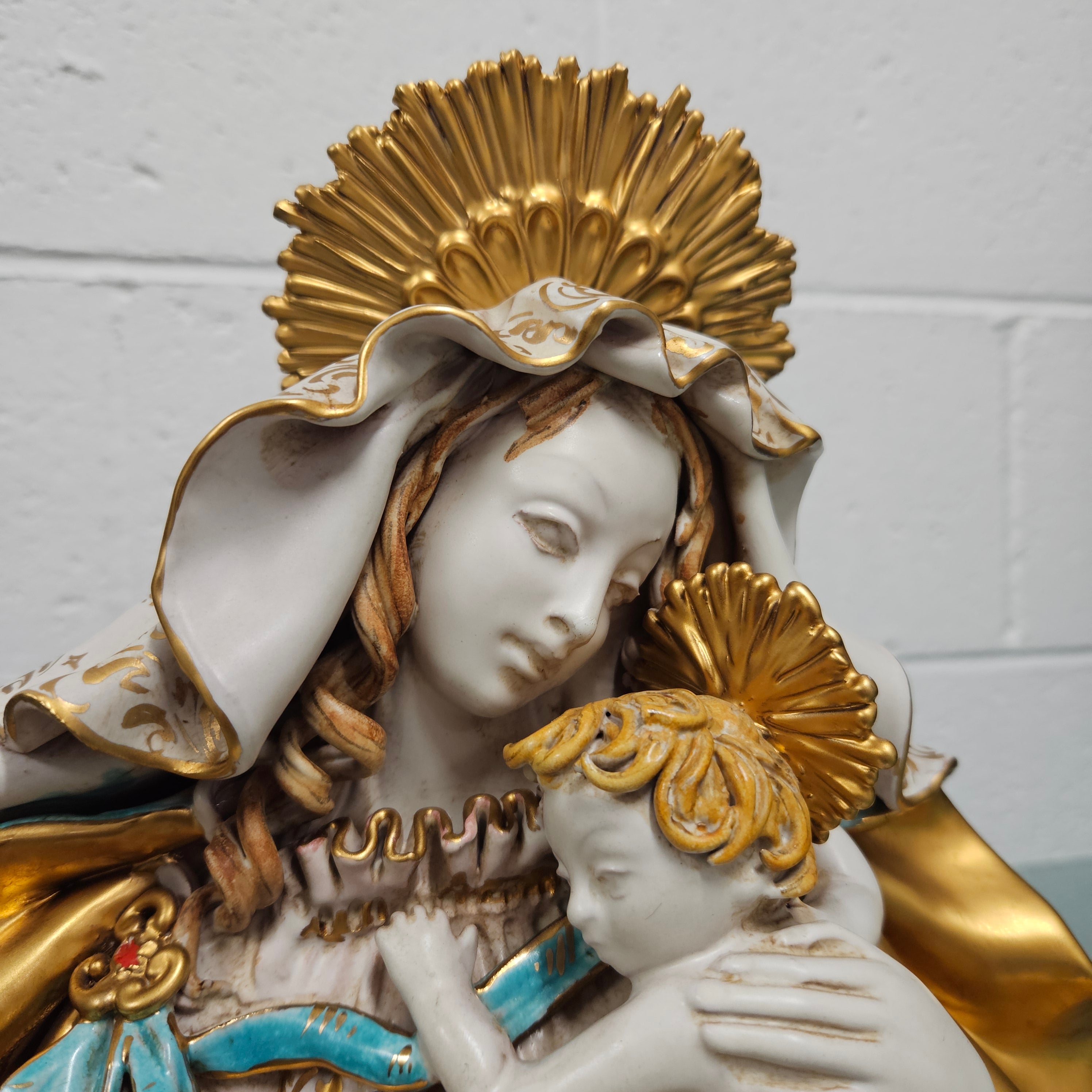 Stunning Mid Century Persko Pottery Italian Sculpture Maddona & Child | Antique & Vintage | Moonee Ponds Antiques | Australia Wide Delivery