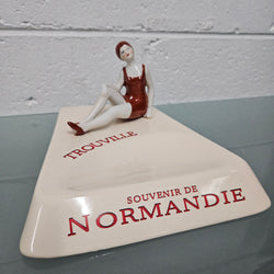 Vintage Souvenir Trouville Normandy France With Female Figurine | Antique & Vintage | Moonee Ponds Antiques | Australia Wide Delivery