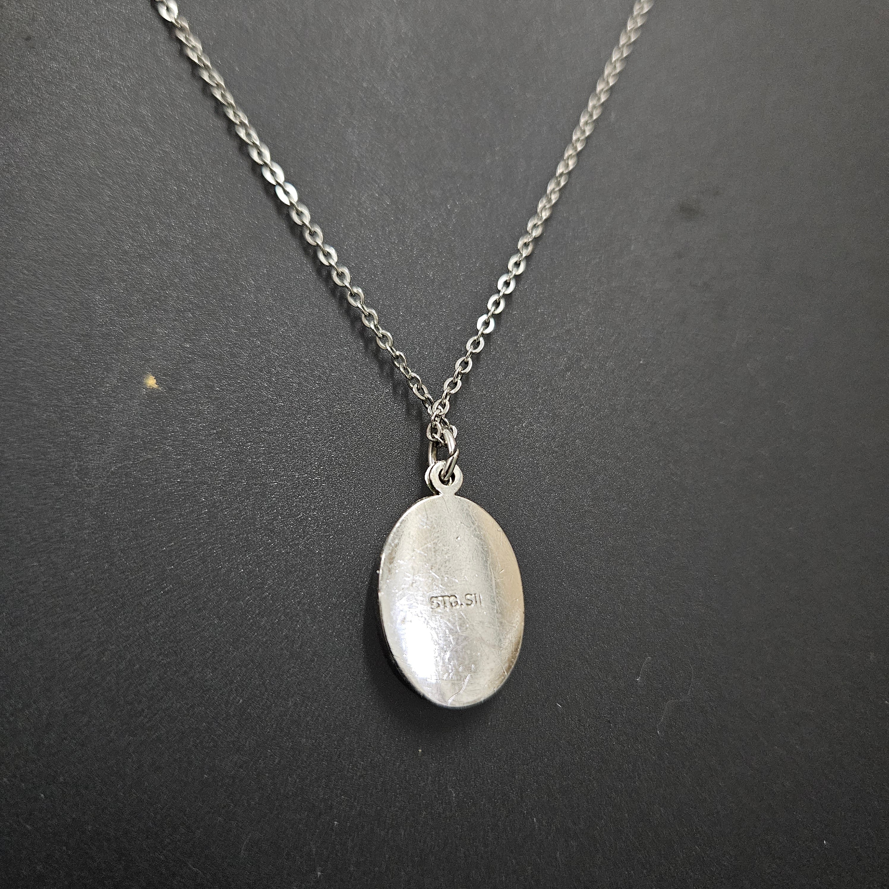 Sterling Silver Locket With Chain | Antique & Vintage | Moonee Ponds Antiques | Australia Wide Delivery