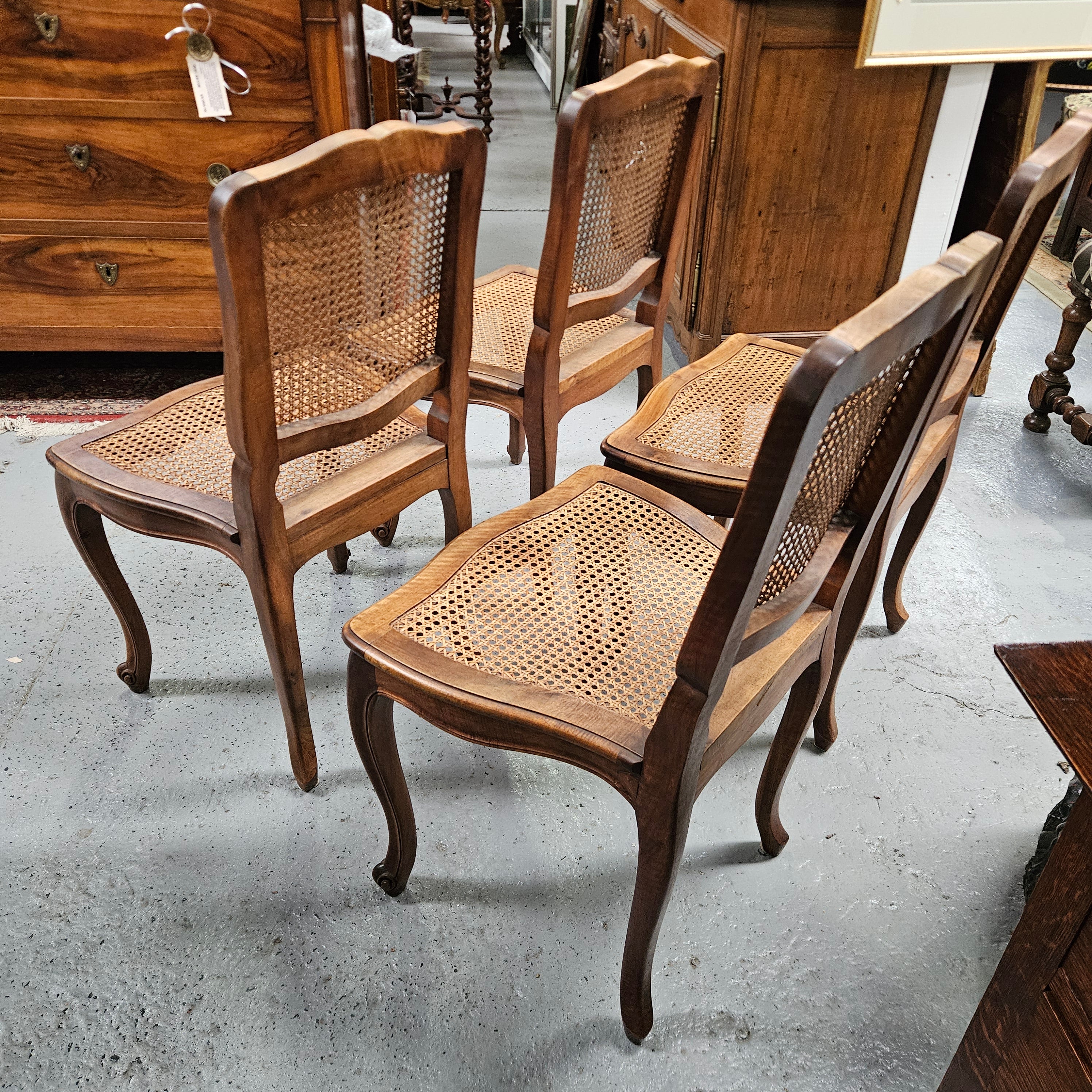 Antique Set of Four Cane Dining Chairs | Antique & Vintage | Moonee Ponds Antiques | Australia Wide Delivery
