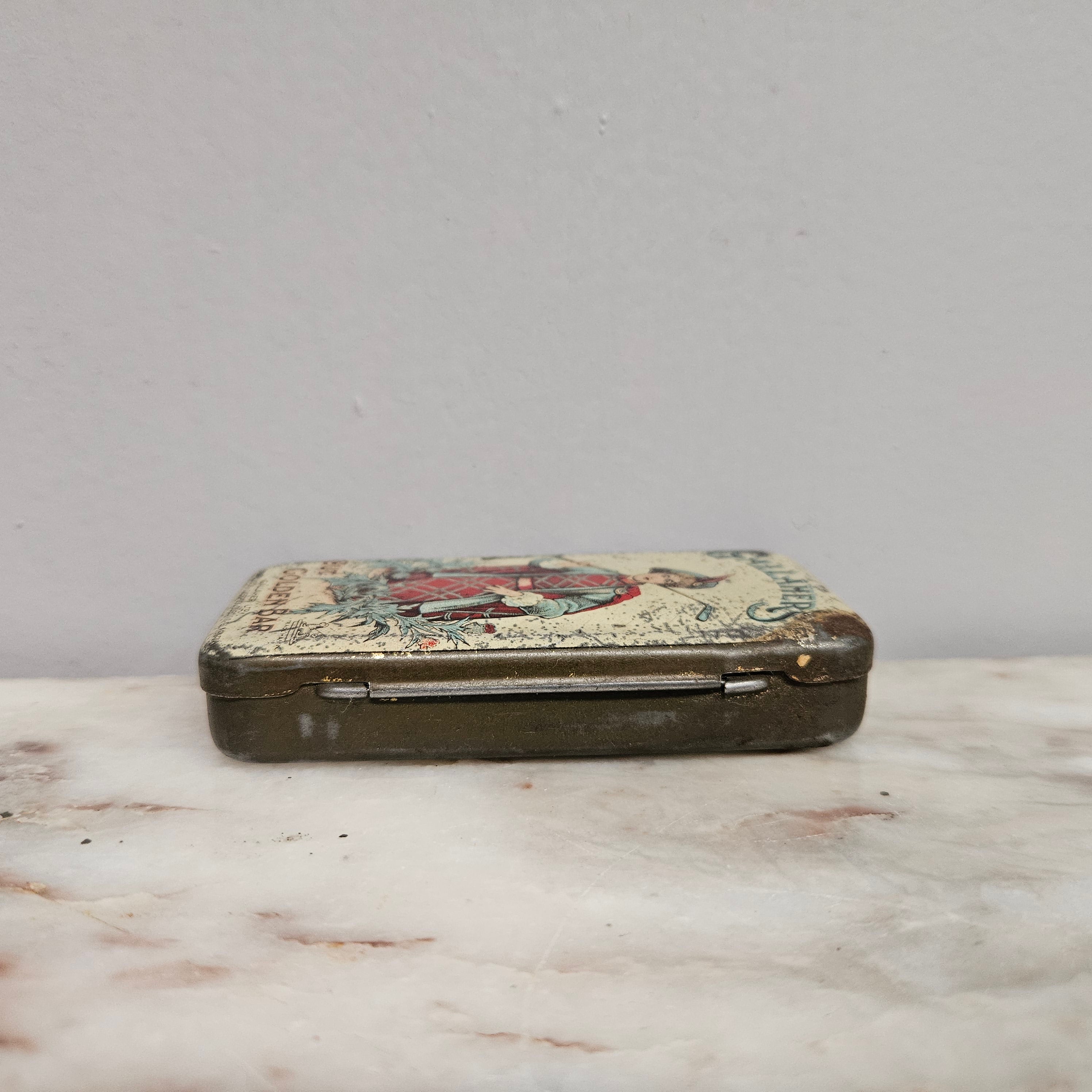 Gallahers Cut Golden Bar Tobacco Tin | Antique & Vintage | Moonee Ponds Antiques | Australia Wide Delivery