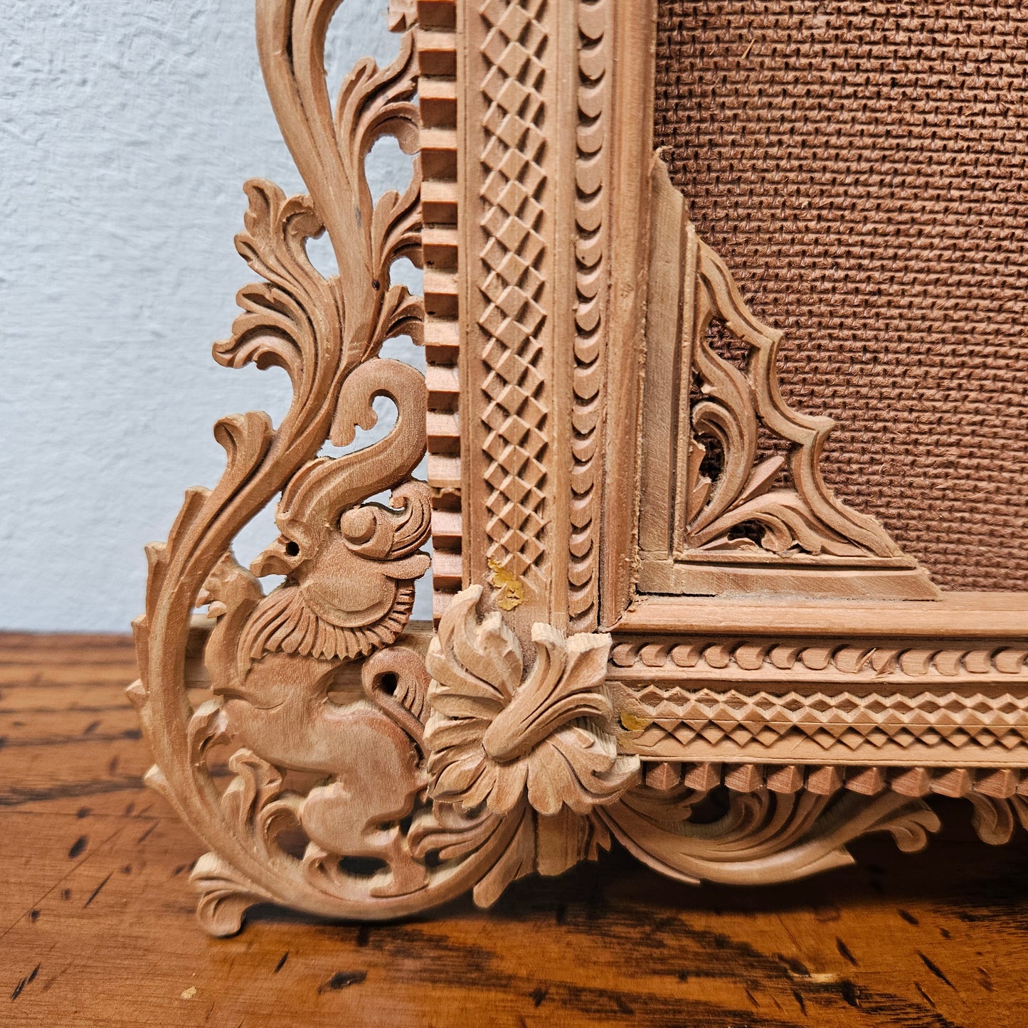 Fabulous & Intricate Vintage Wooden Fretwork Picture Frame