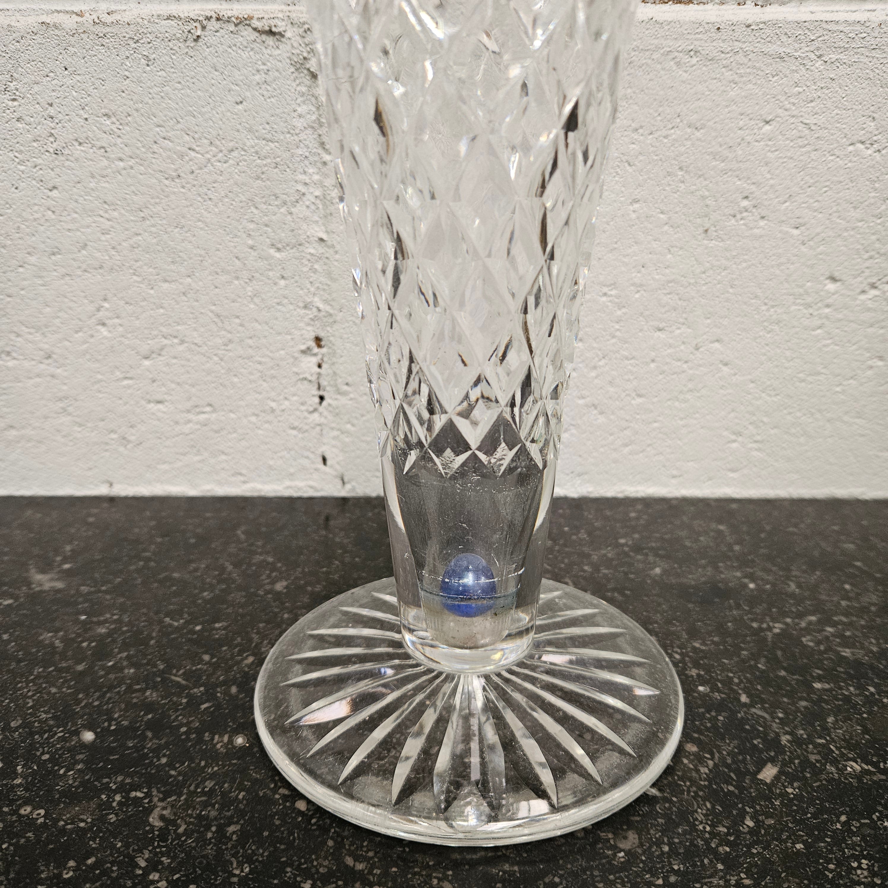 Vintage Crystal Glass Vase With Marble | Antique & Vintage | Moonee Ponds Antiques | Australia Wide Delivery