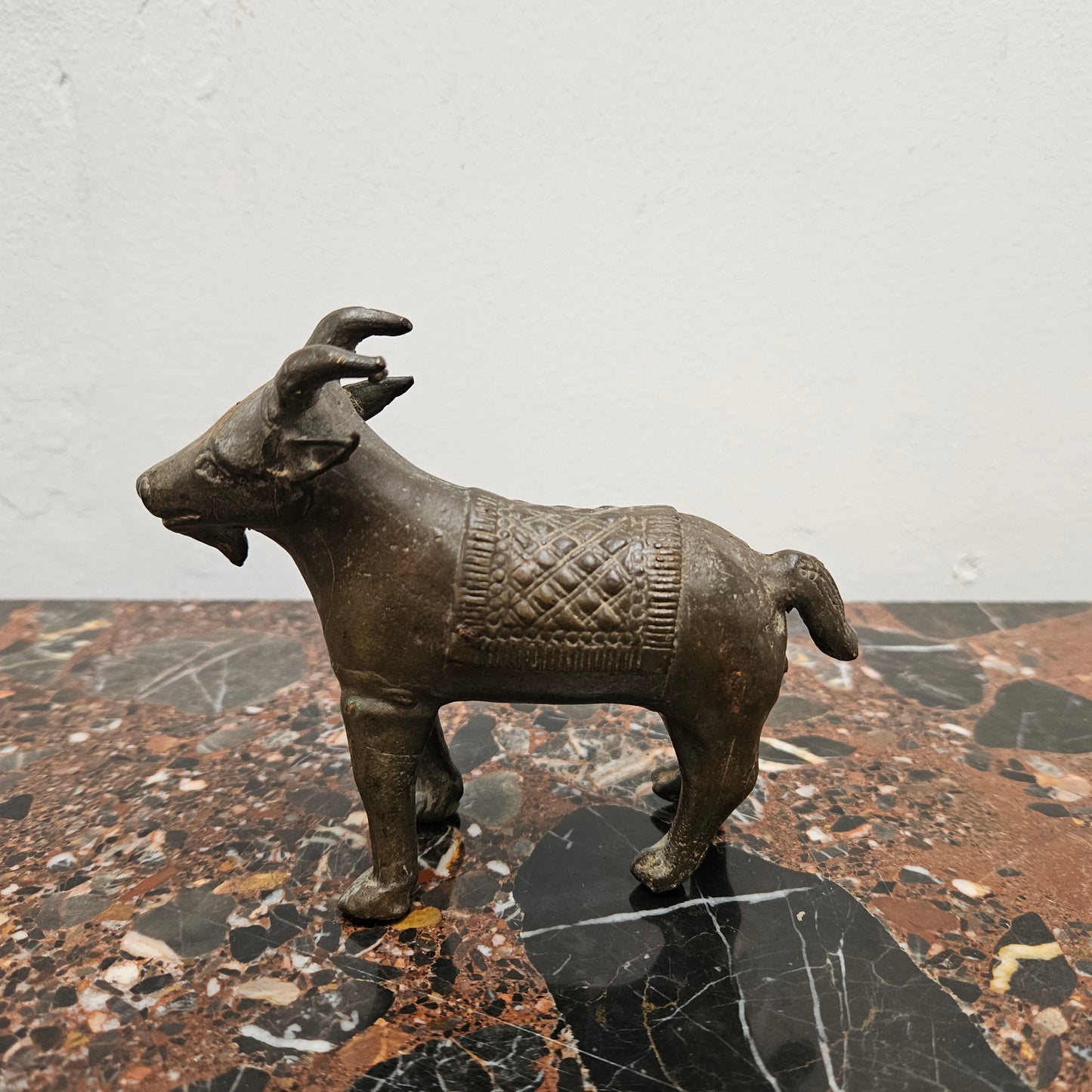 Vintage Bronze Goat Statue