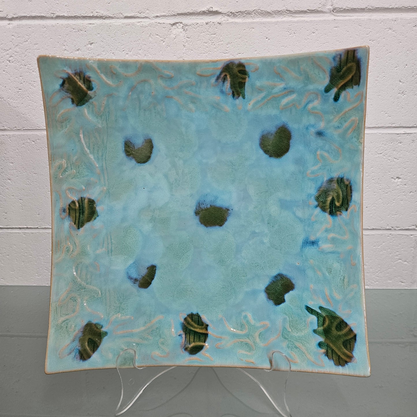 Decorative Hand Painted Pottery Dish