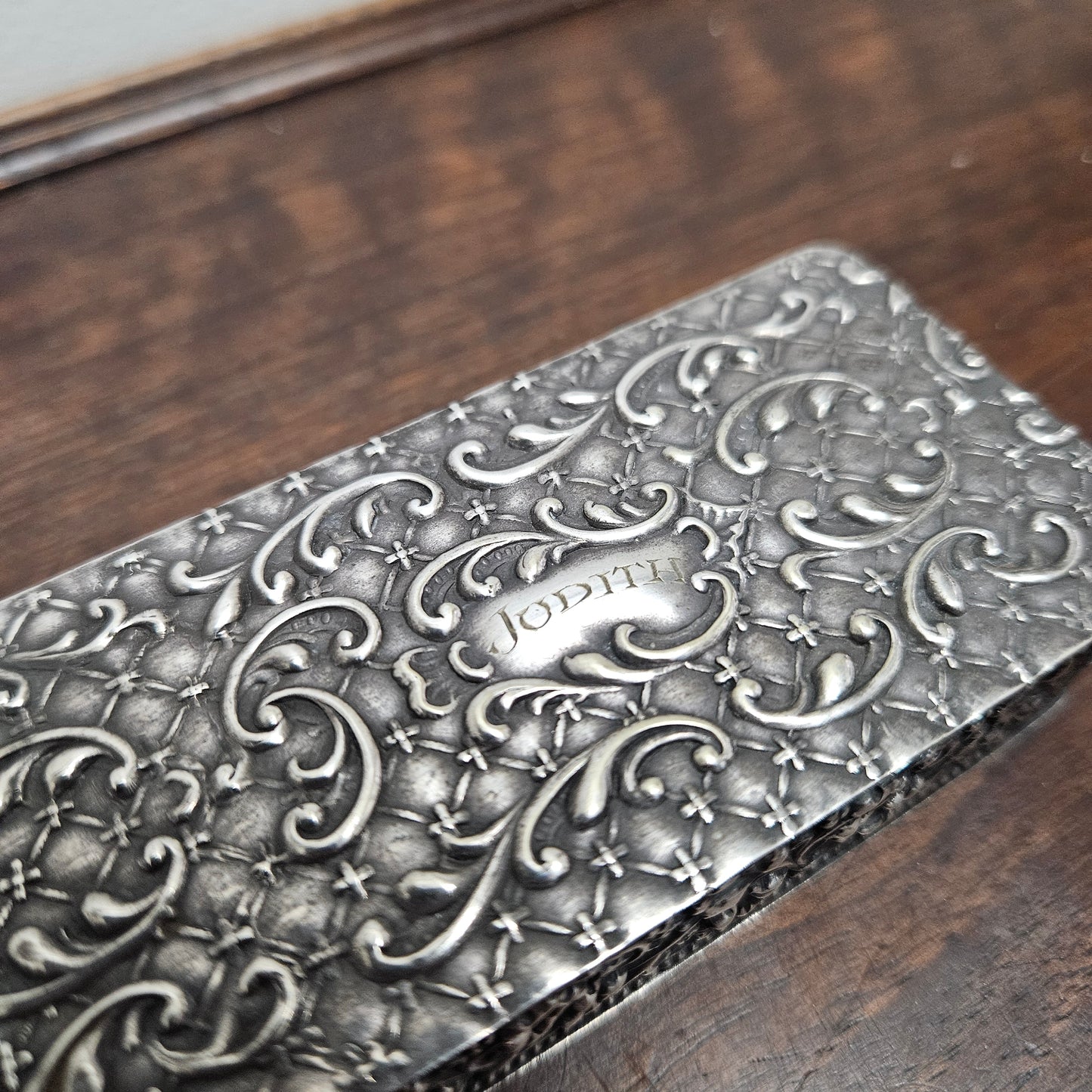 Victorian Silver Plated Filigree Decorated Trinket Box