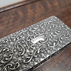 Victorian Silver Plated Filigree Decorated Trinket Box | Antique & Vintage | Moonee Ponds Antiques | Australia Wide Delivery