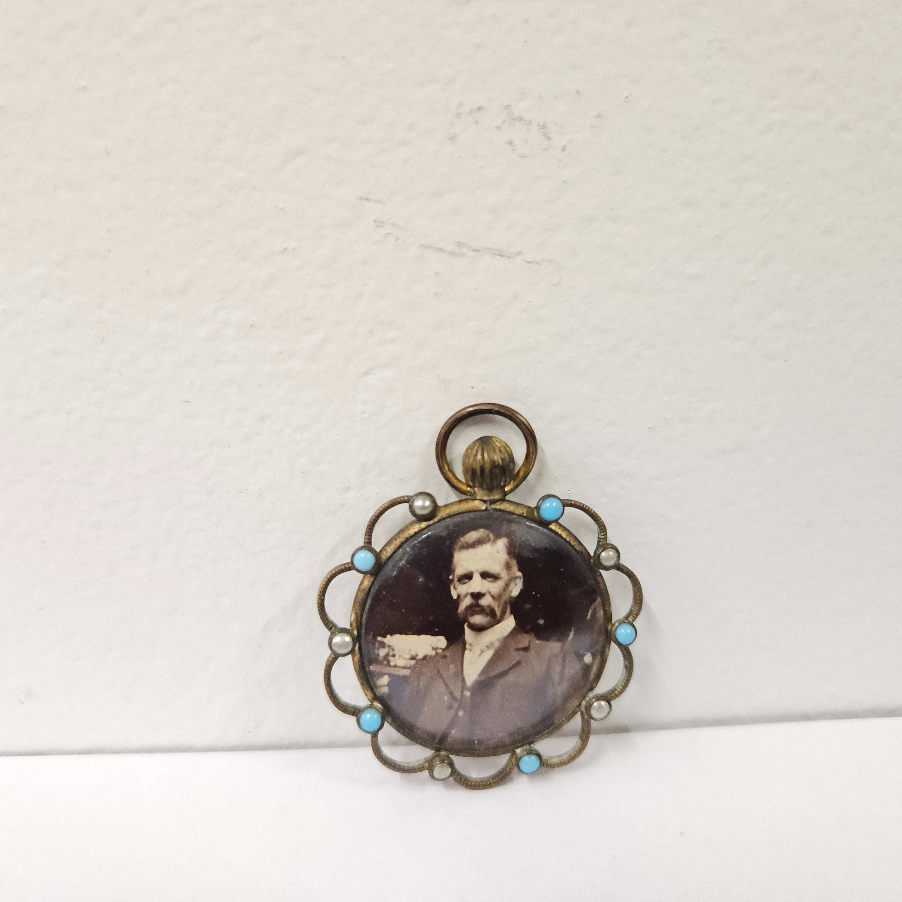 Antique Turquoise & Seed Pearl Pendant/Locket | Antique & Vintage | Moonee Ponds Antiques | Australia Wide Delivery