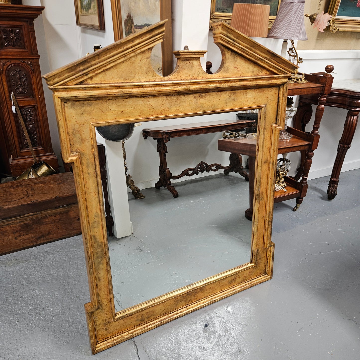 Empire Style Gilt Mantle Mirror