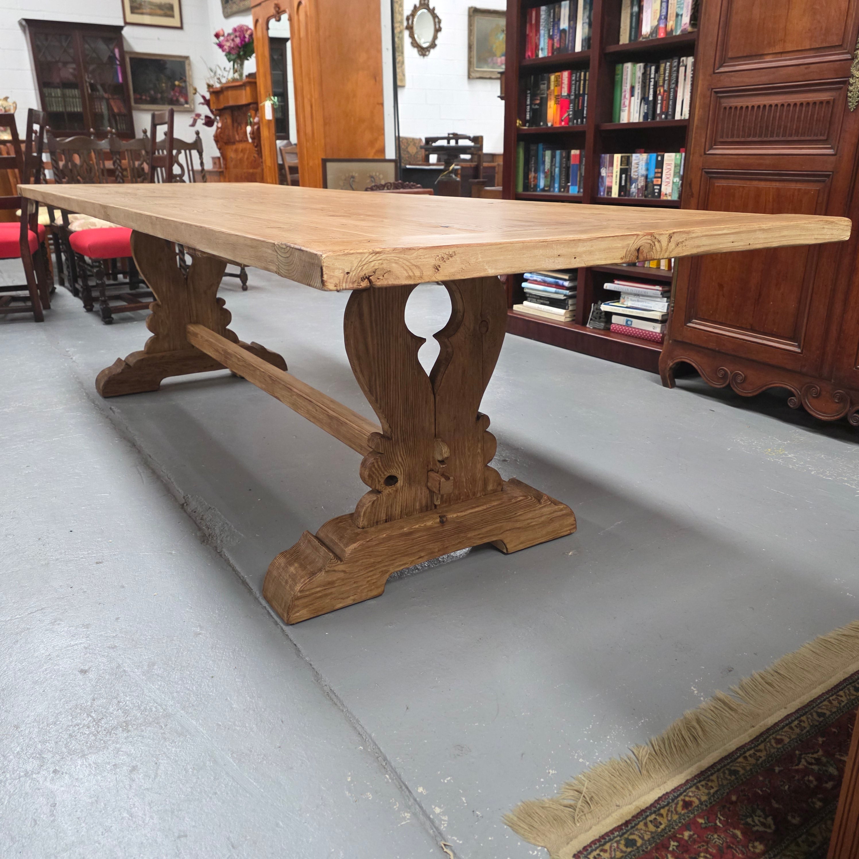 Impressive Vintage Reclaimed Spruce 3 Meter Dining Table | Antique & Vintage | Moonee Ponds Antiques | Australia Wide Delivery
