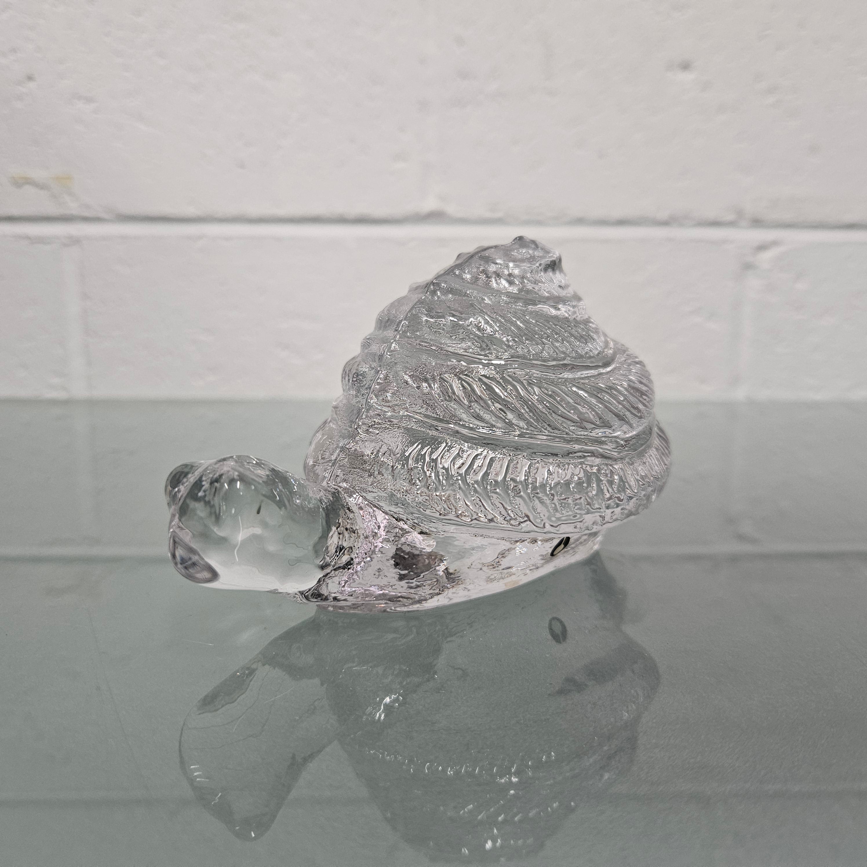 Large Pukeberg Glass Snail Sculpture