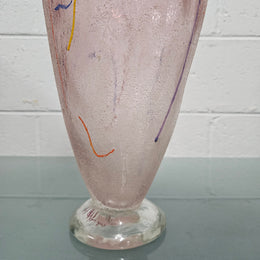 Mid Century Modern Art Glass Vase Signed On Base